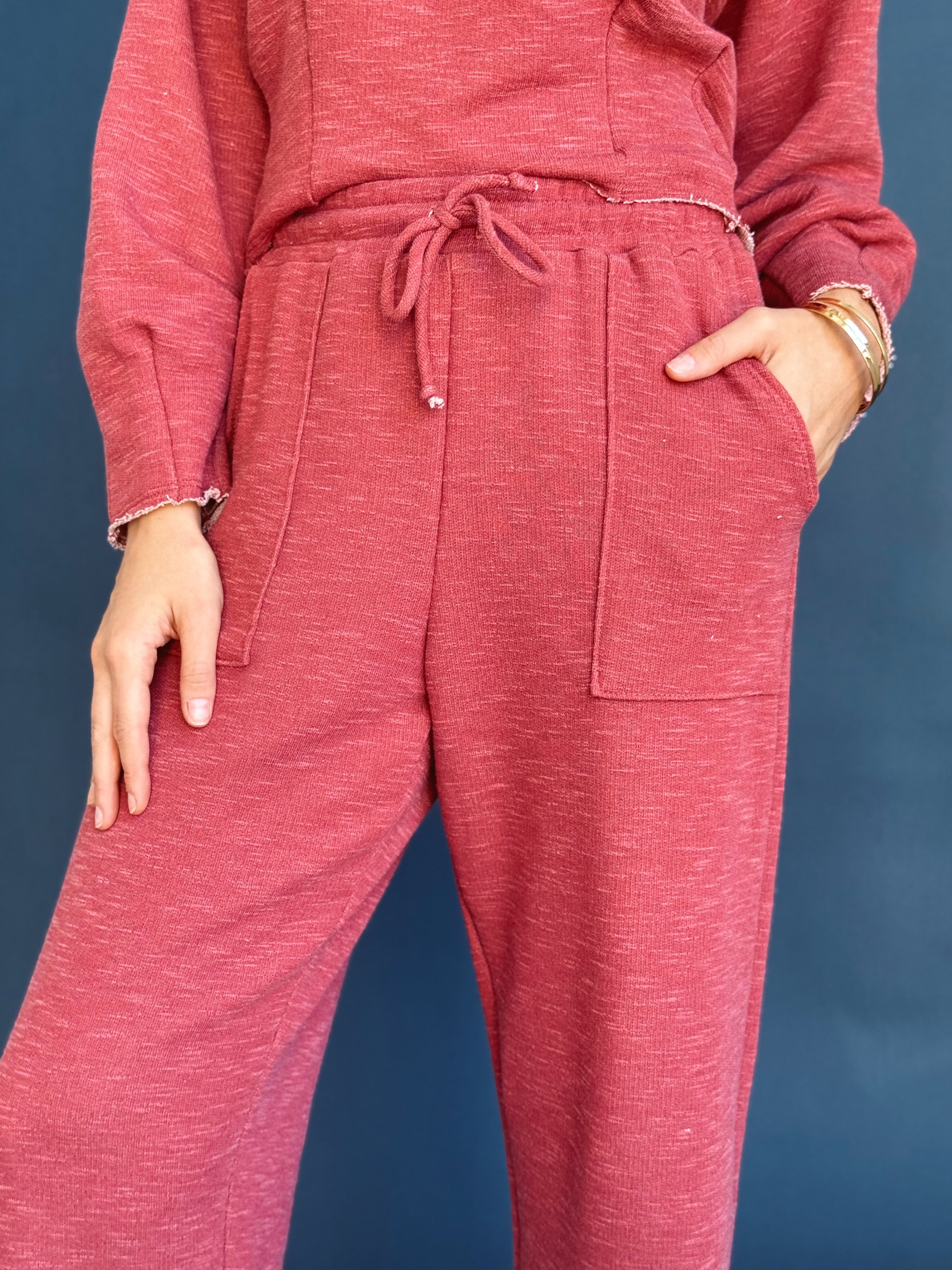 Coffee Run Sweatpants - MARSALA