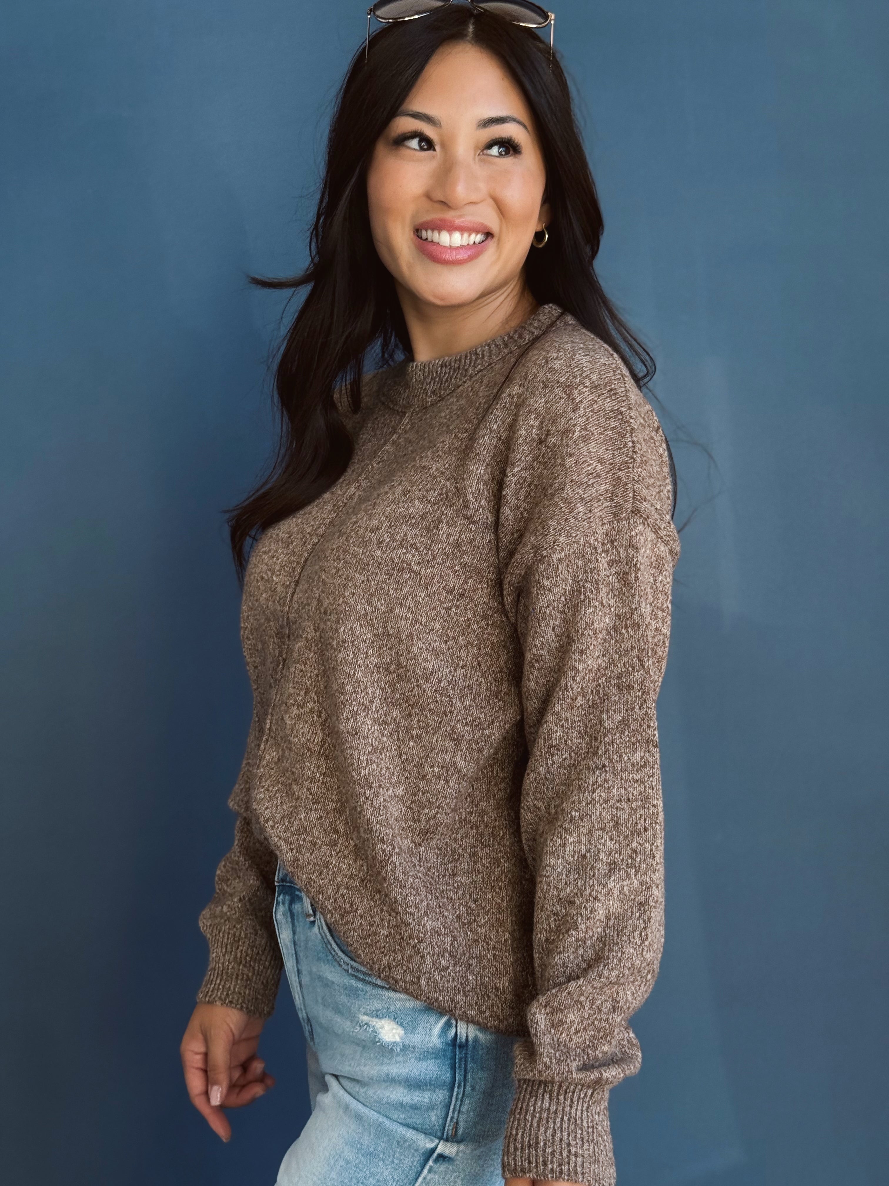 Crisp Afternoon Sweater - CHESTNUT