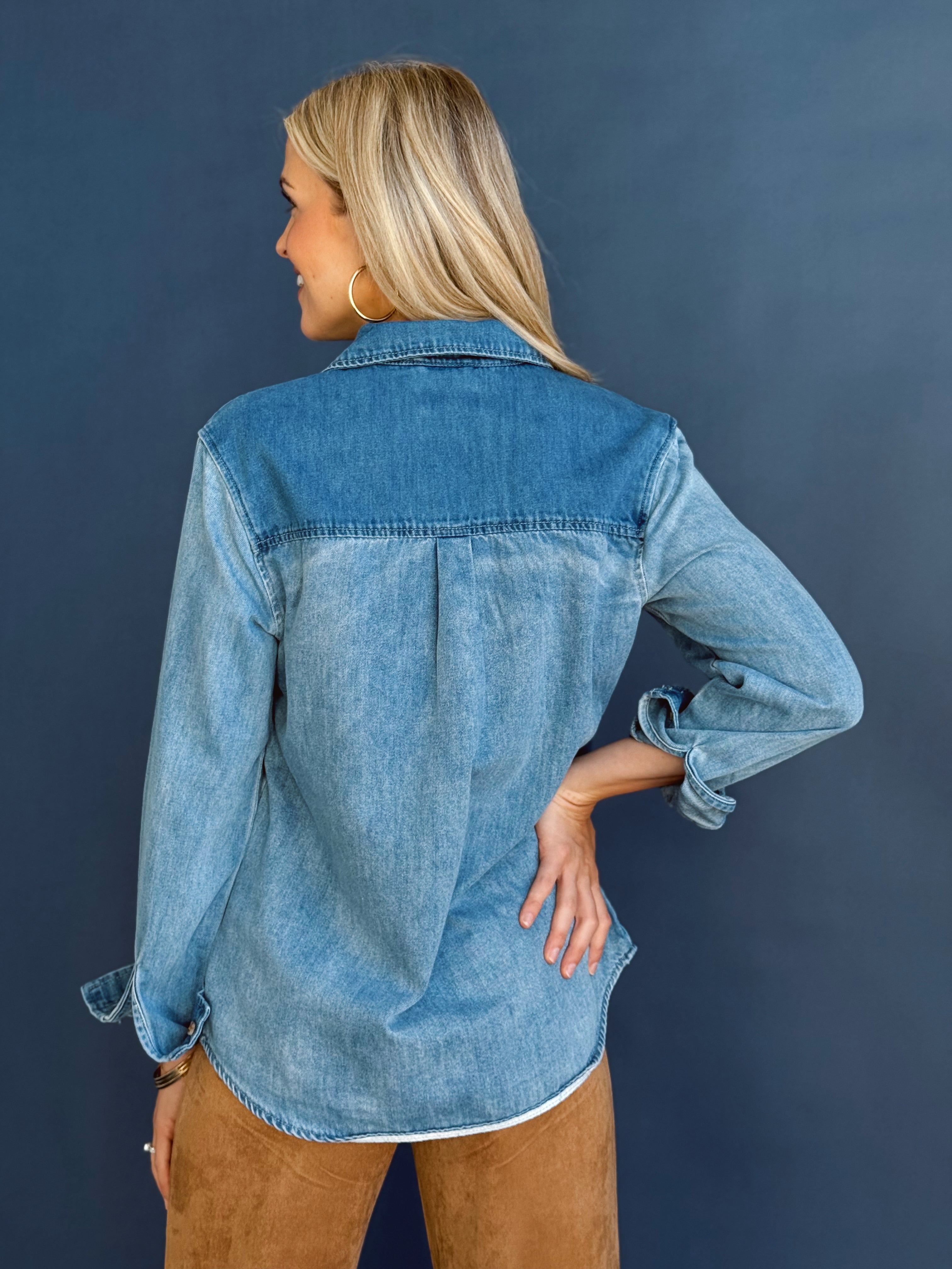 Swanson Top - DARK DENIM