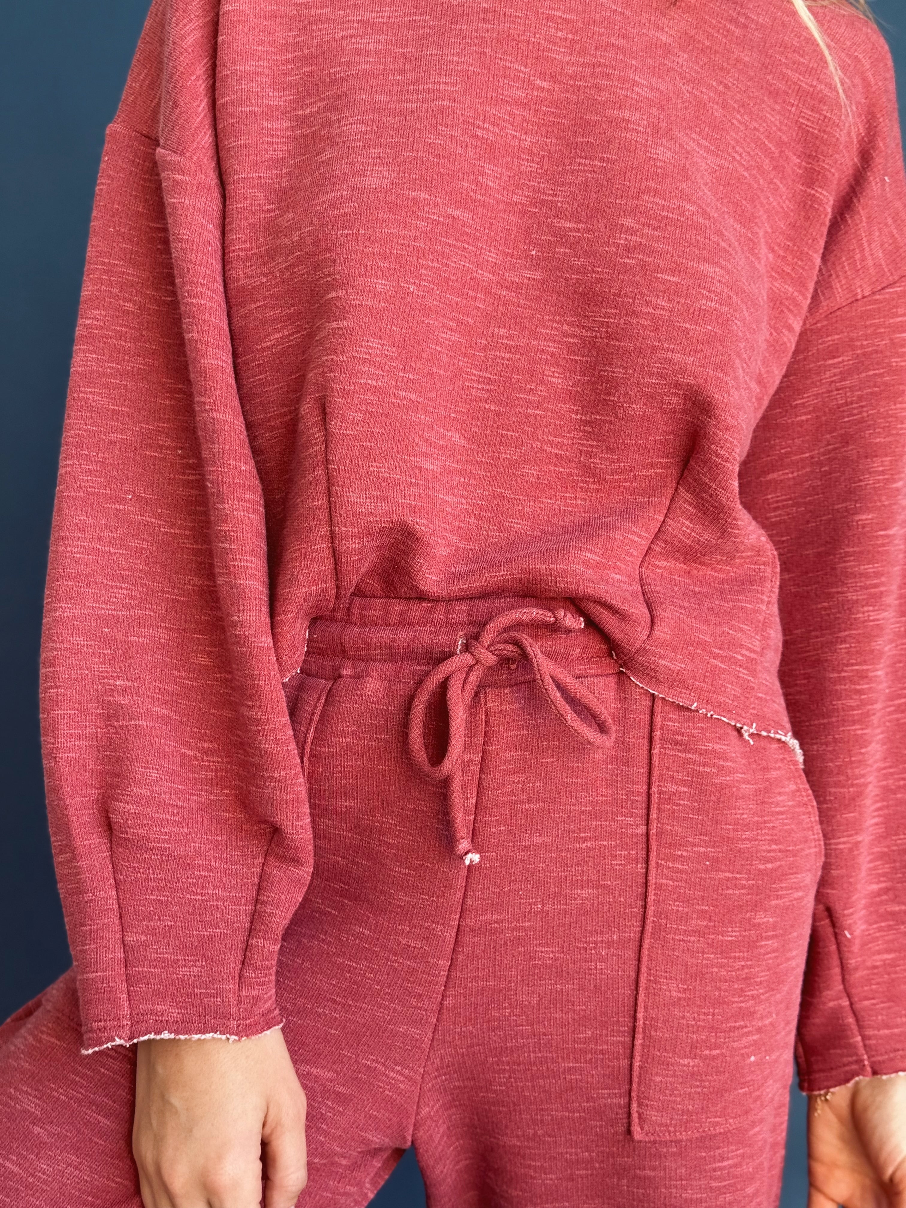 Coffee Run Sweatpants - MARSALA