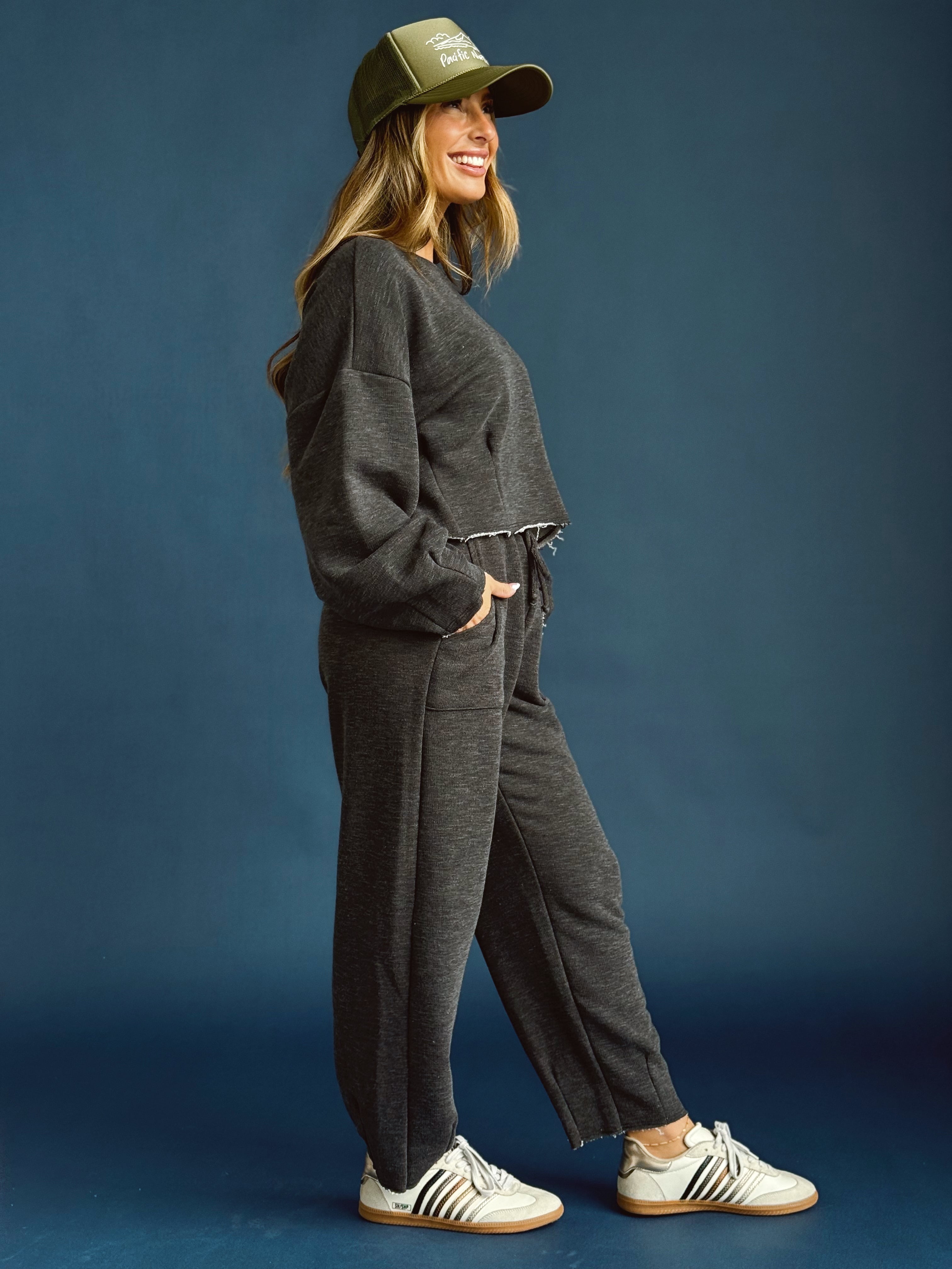 Coffee Run Sweatpants - CHARCOAL