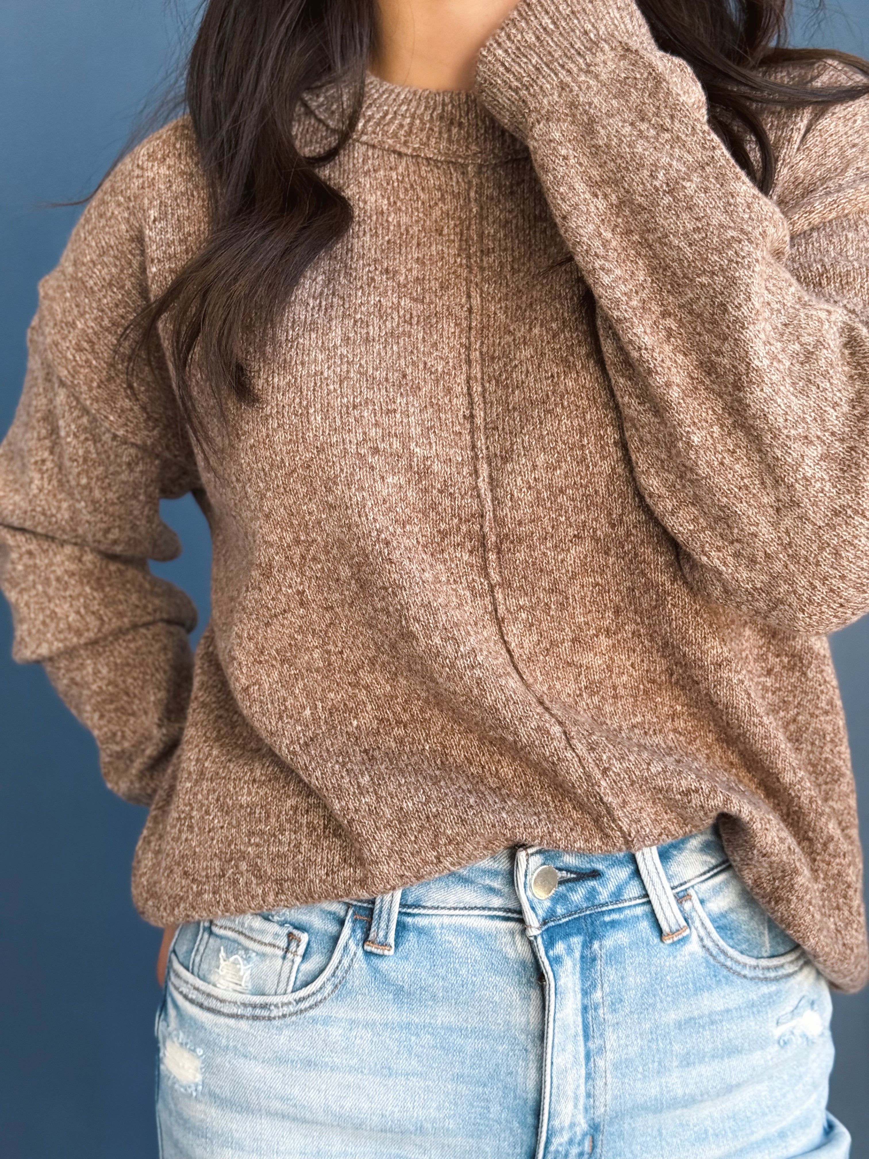 Crisp Afternoon Sweater - CHESTNUT