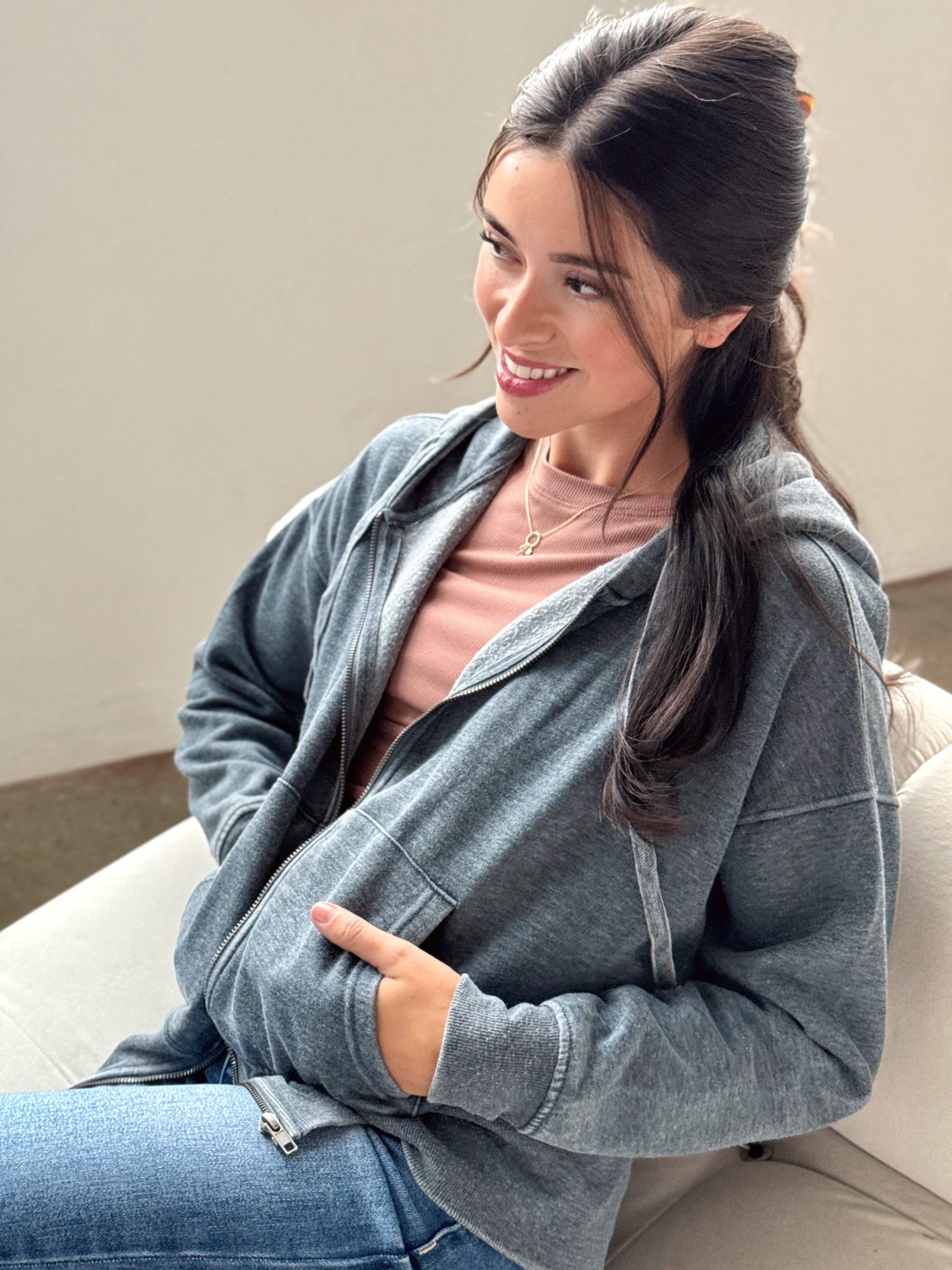 NorthWest Road Trip Zip Up - MIDNIGHT NAVY