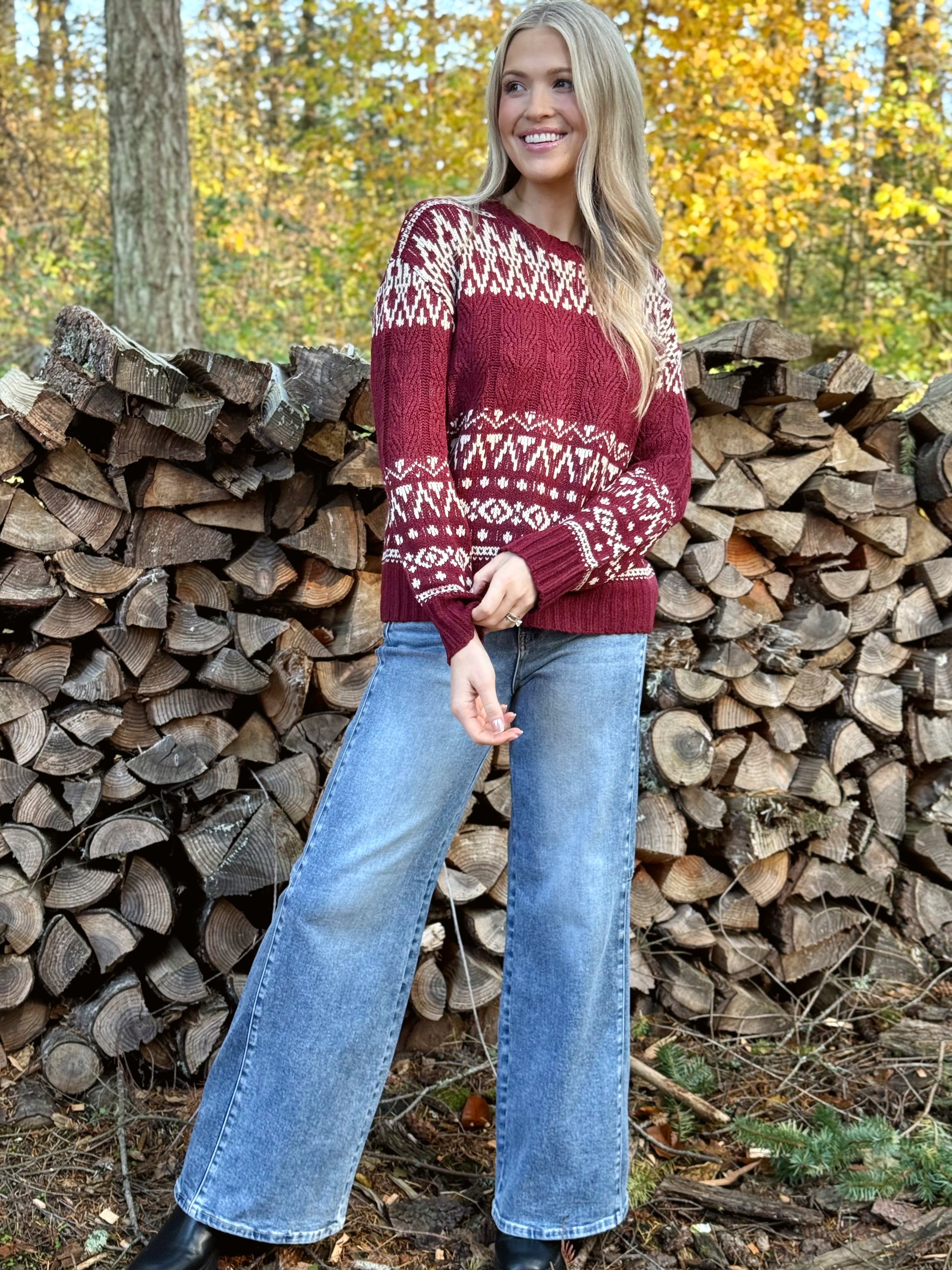 Hearth Sweater - WINE