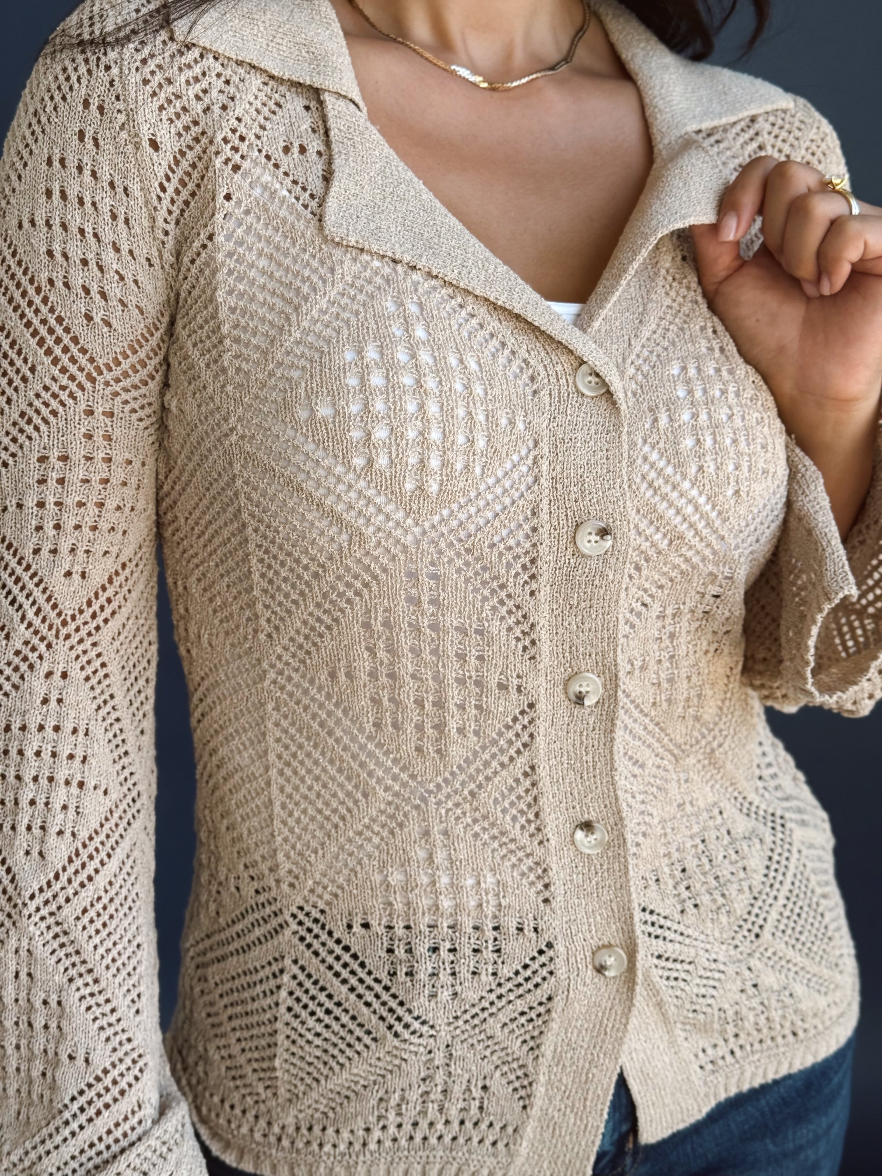 Hold My Hand Cardigan - OATMEAL