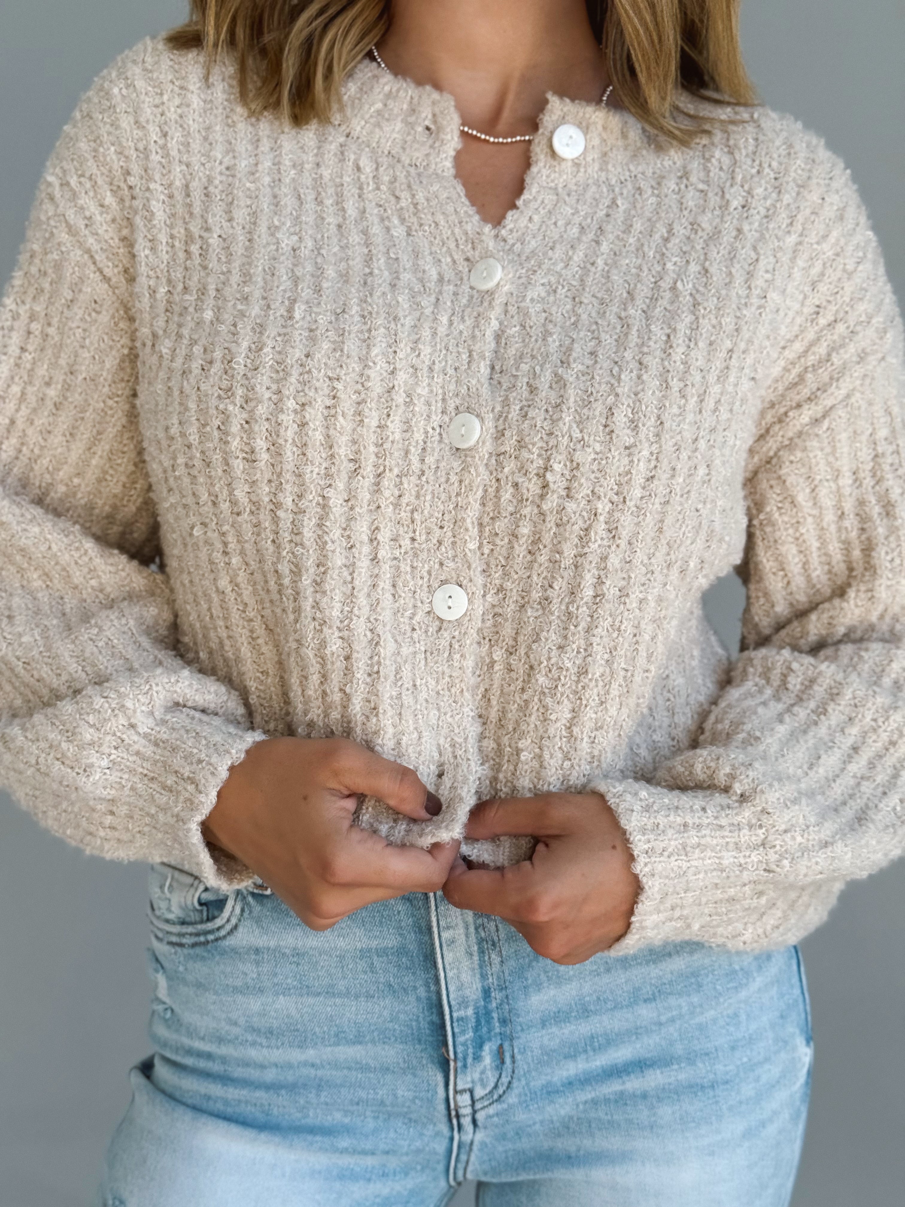 Acorn Cardigan - ALPACA - willows clothing Cardigan