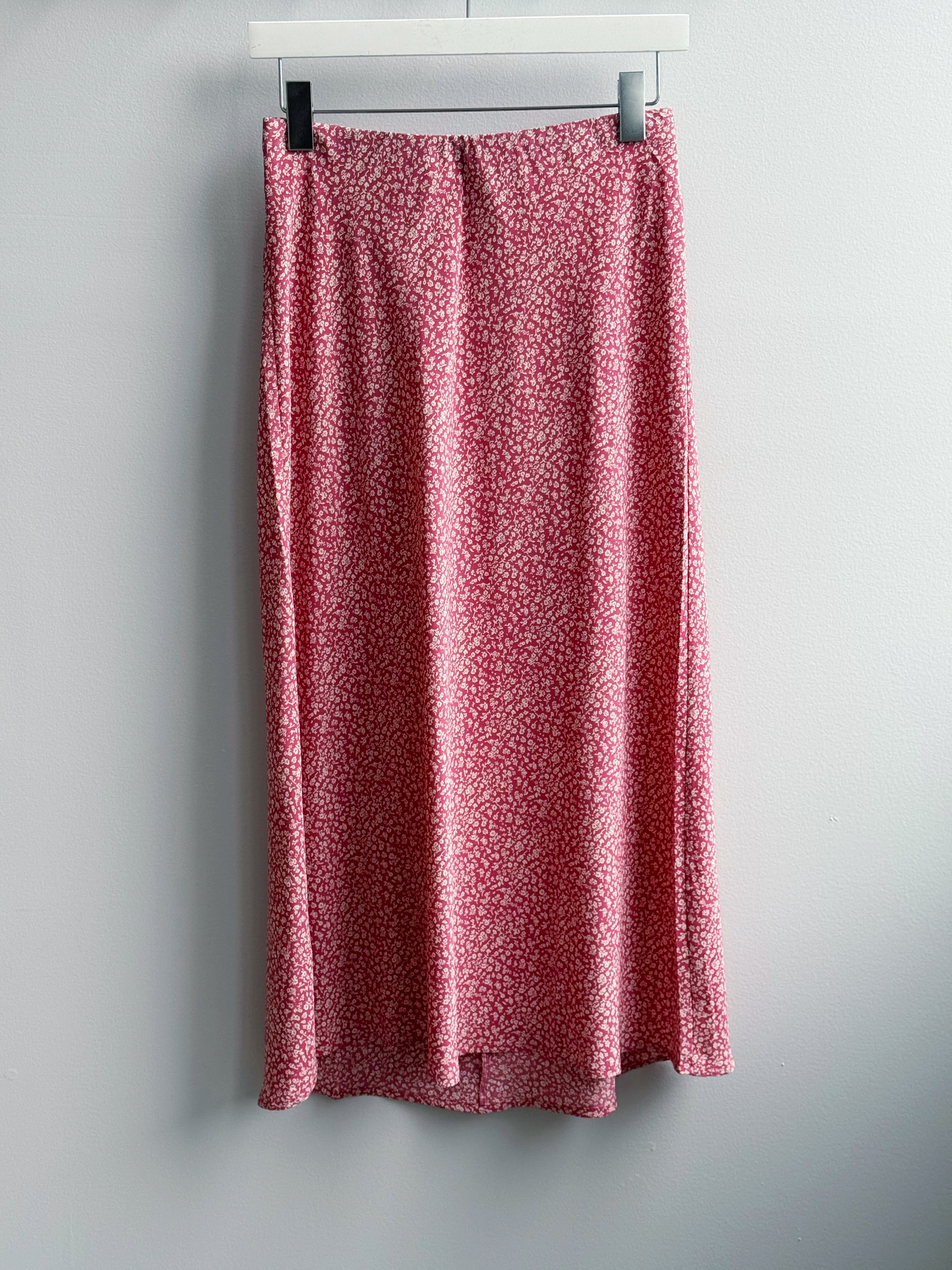 Adelynn Skirt - BUBBLEGUM - willows clothing MIDI SKIRT