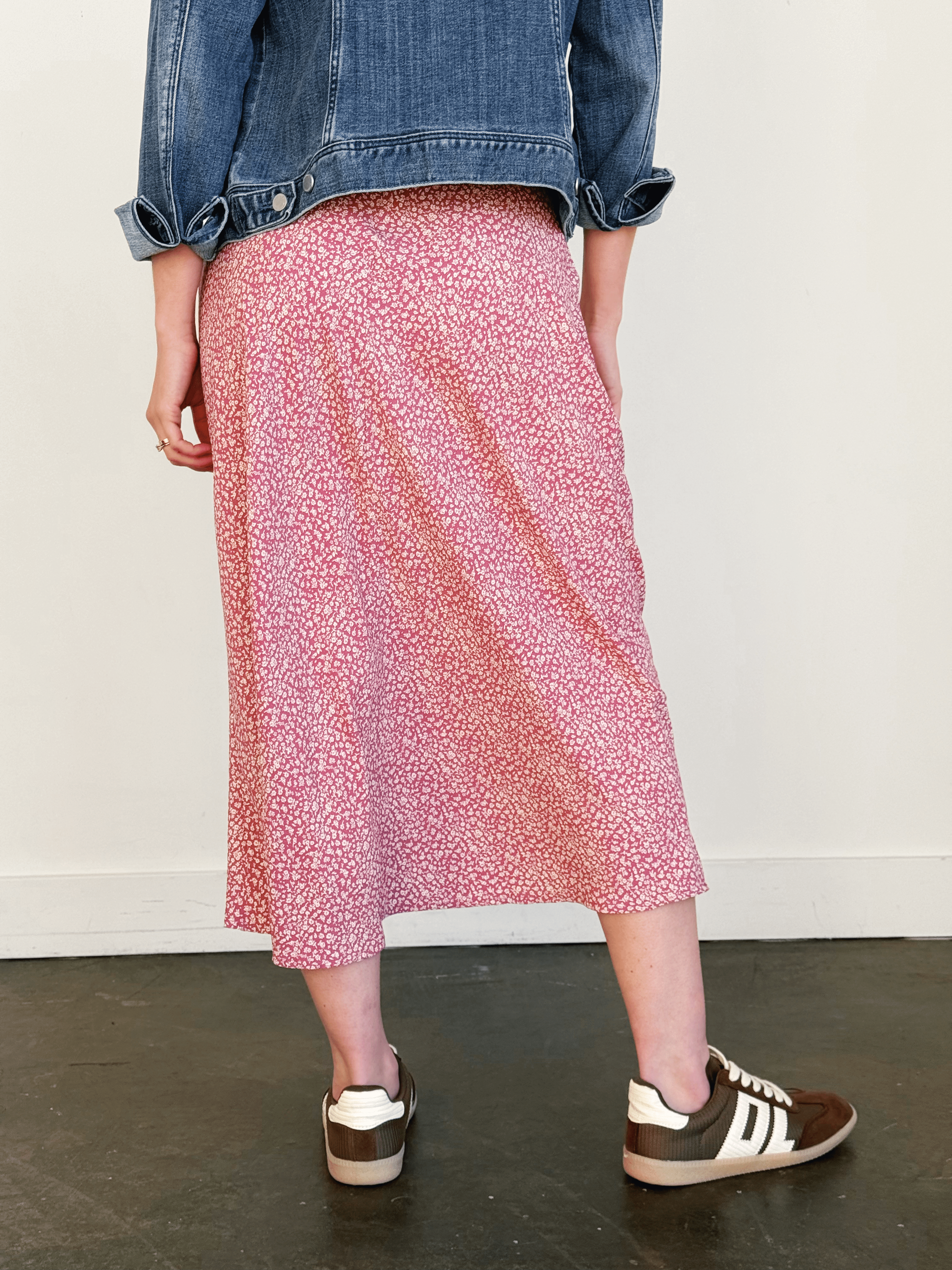 Adelynn Skirt - MAUVE - willows clothing MIDI SKIRT