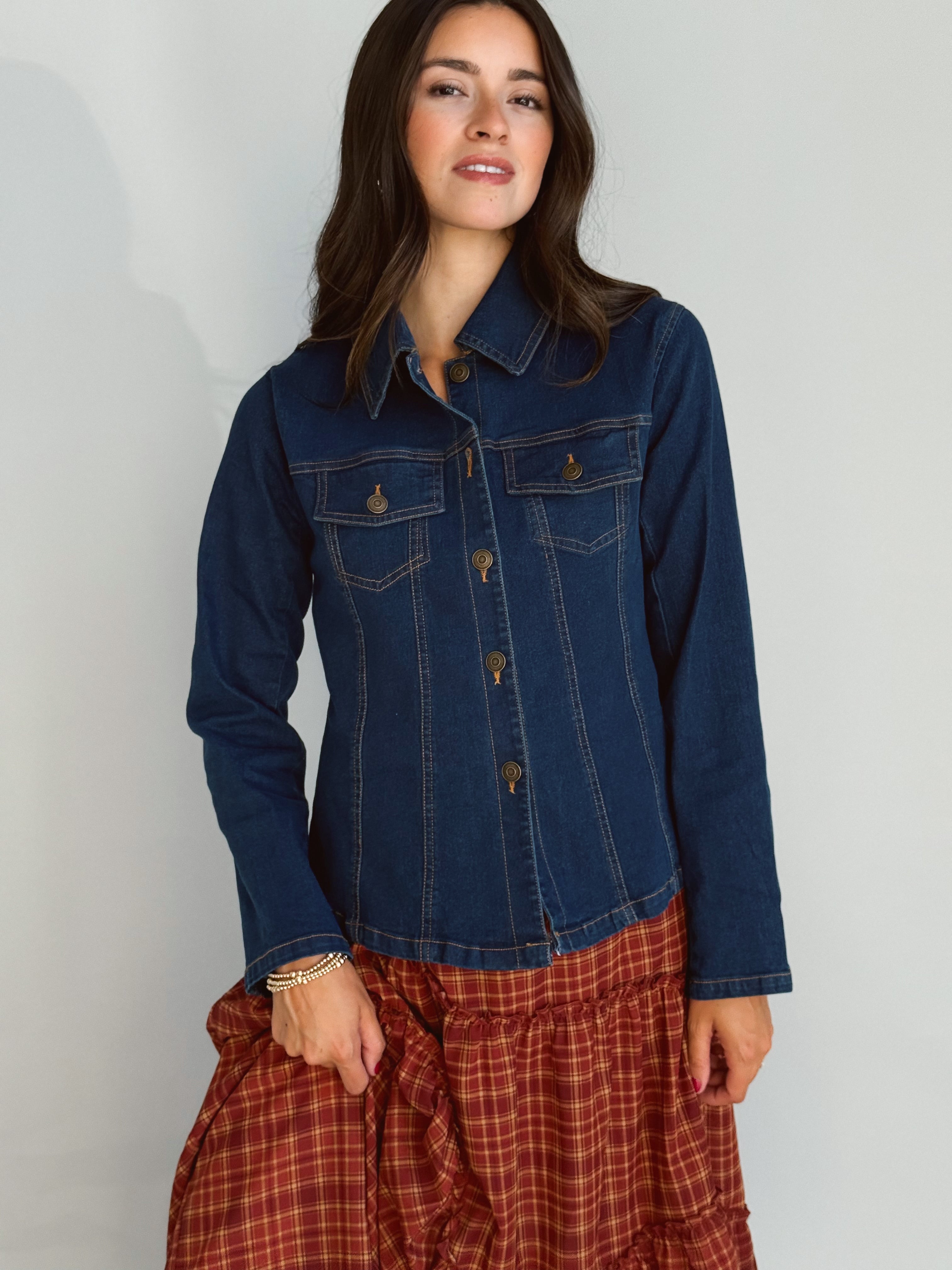 After Hours Denim Jacket - DENIM - willows clothing DENIM JACKET