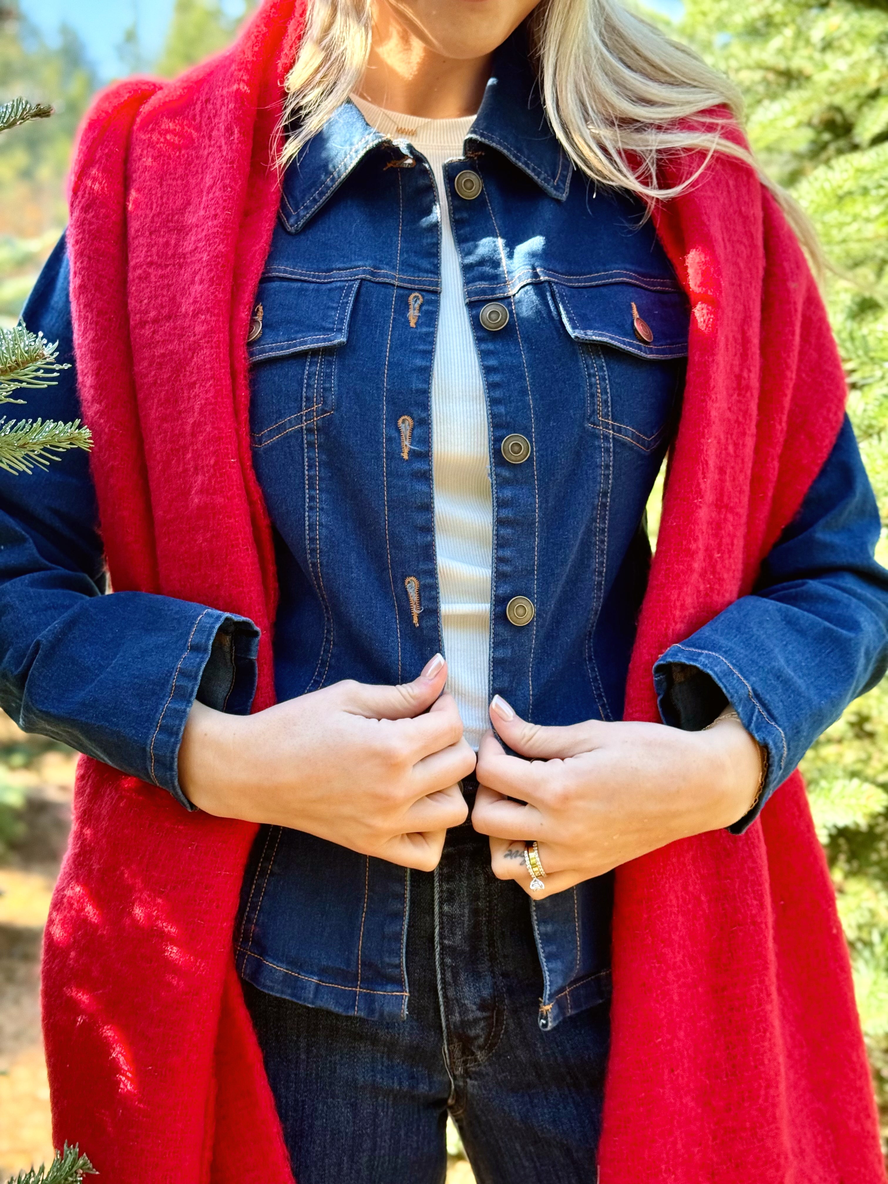 After Hours Denim Jacket - DENIM - willows clothing DENIM JACKET