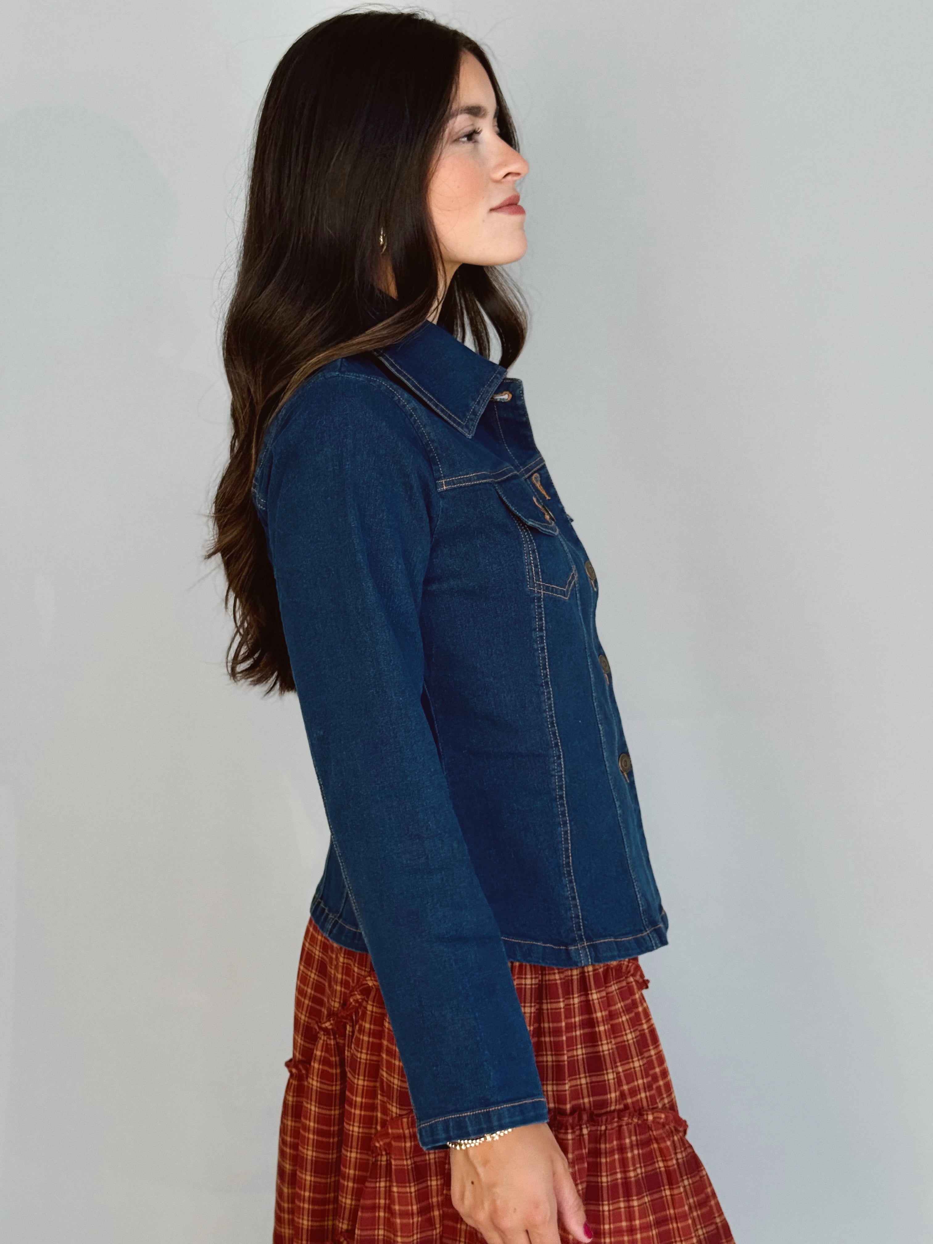 After Hours Denim Jacket - DENIM - willows clothing DENIM JACKET