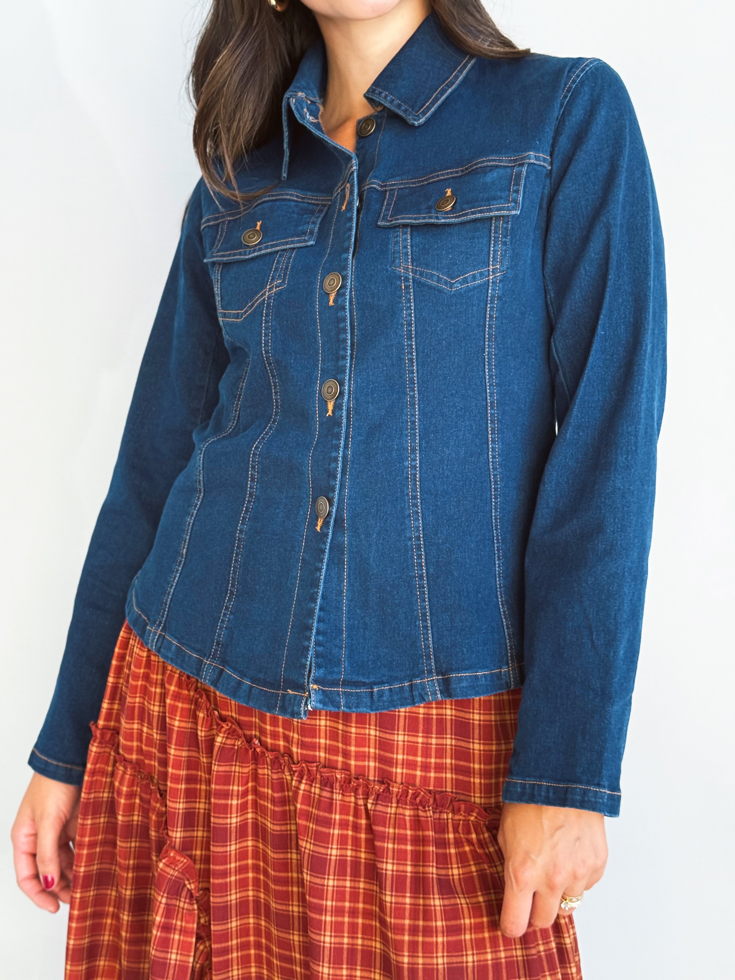 After Hours Denim Jacket - DENIM - willows clothing DENIM JACKET