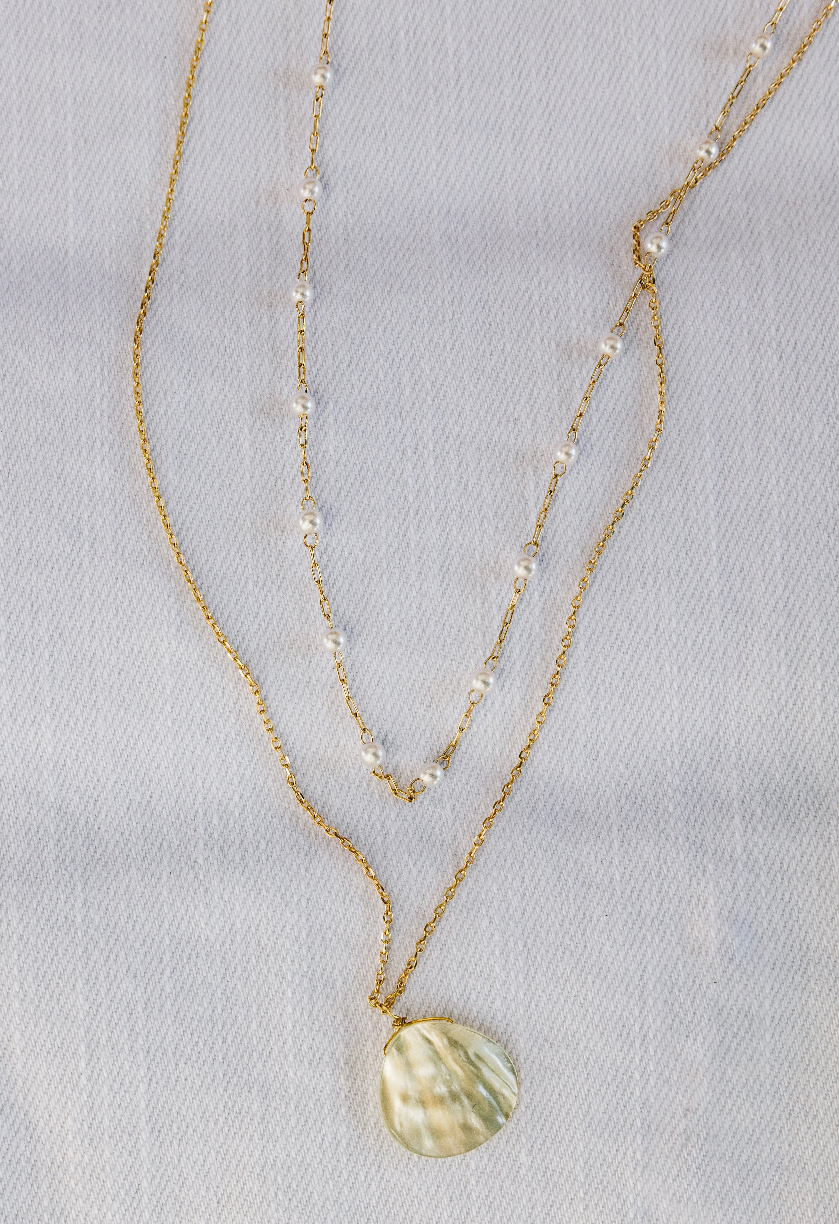 Agate Necklace - GOLD - willows clothing NECKLACE