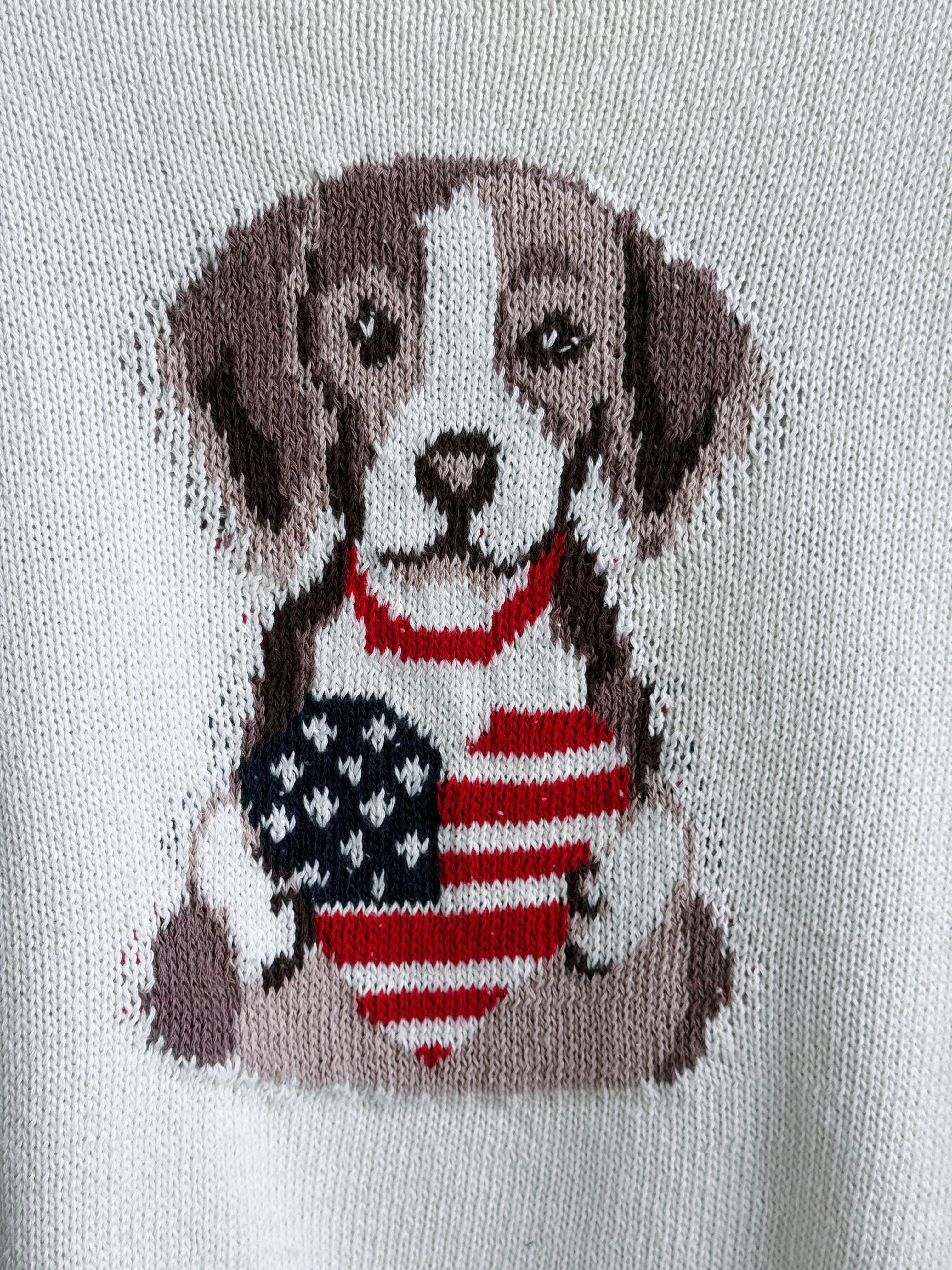 All American Pup Sweater - IVORY - willows clothing SWEATER