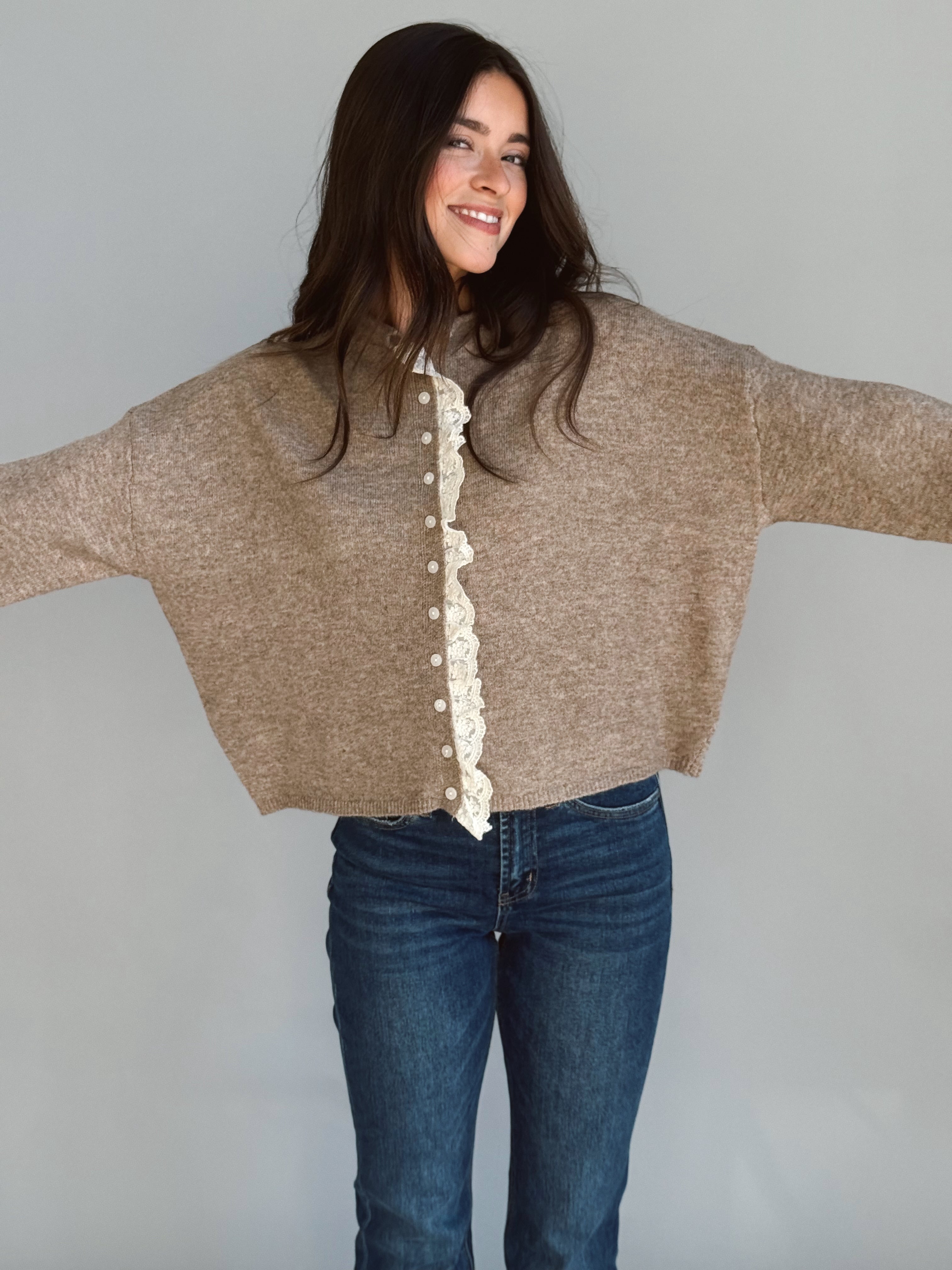 All Too Well Cardigan - MOCHA - willows clothing Cardigan