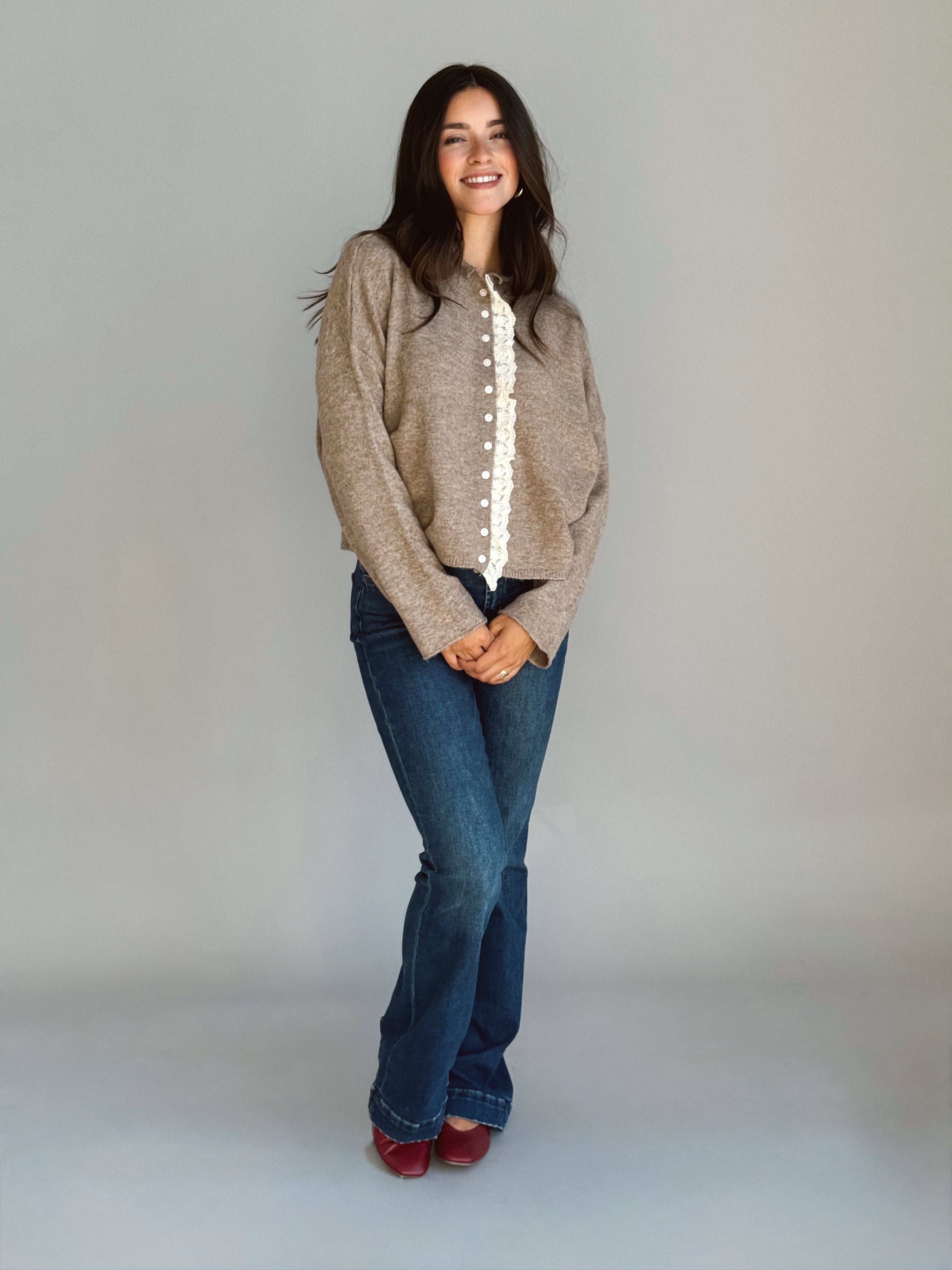 All Too Well Cardigan - MOCHA - willows clothing Cardigan