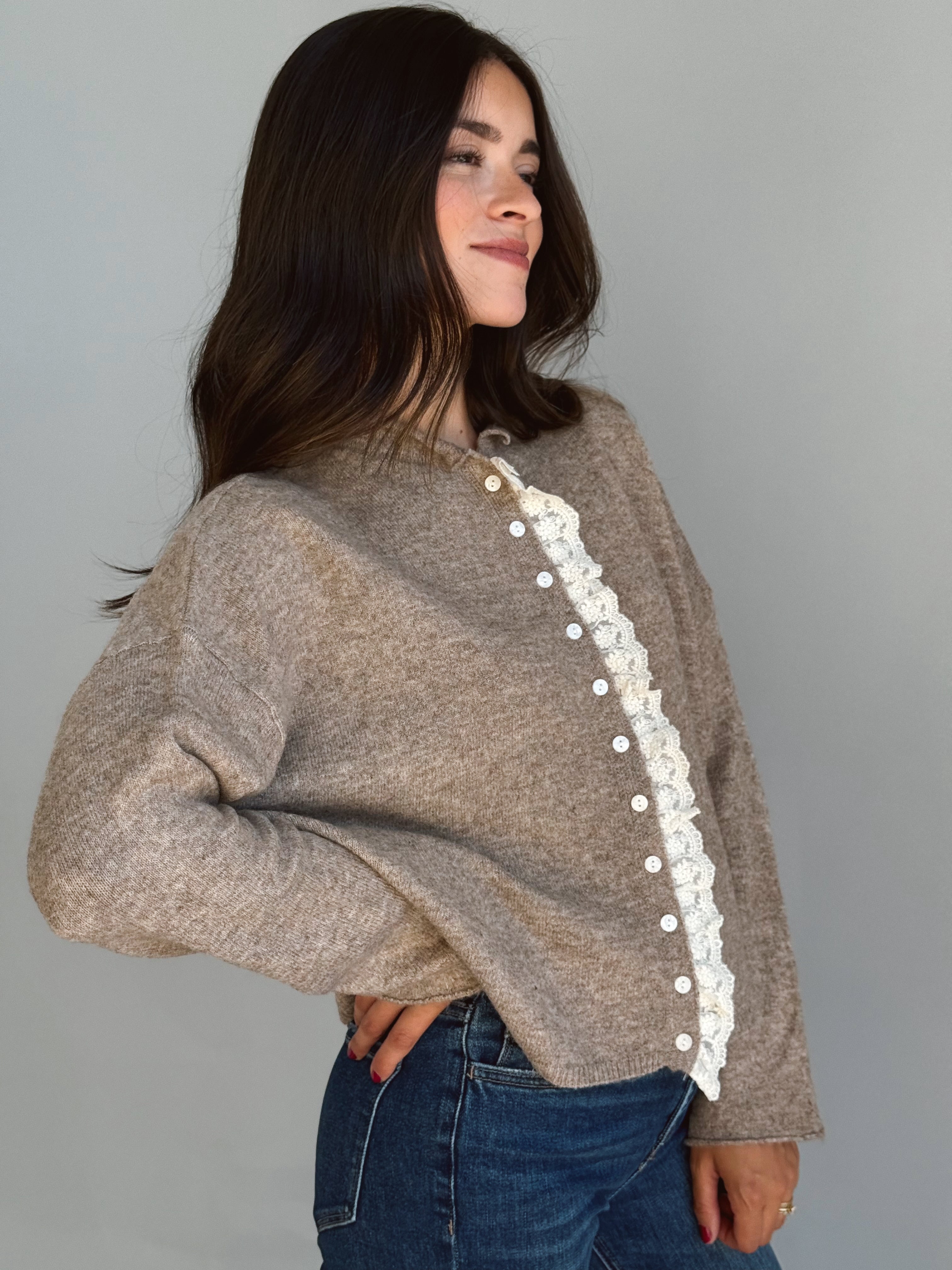 All Too Well Cardigan - MOCHA - willows clothing Cardigan