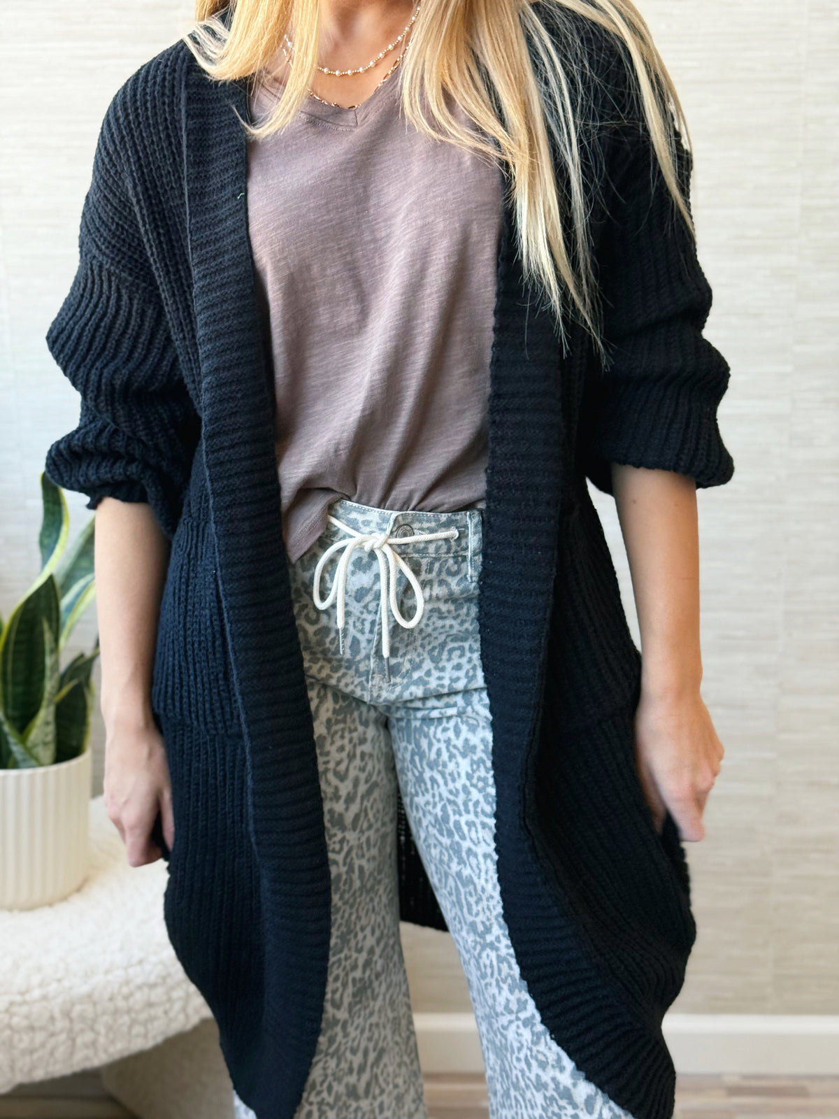 Alyssa Cardigan - BLACK - willows clothing Cardigan