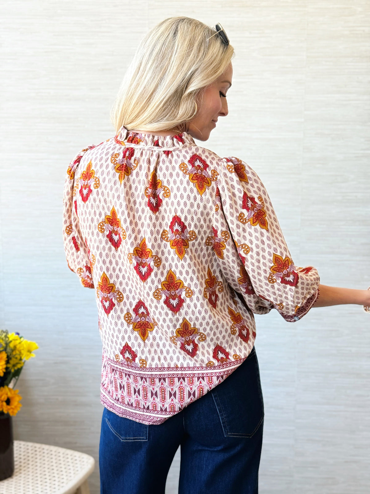 Amber Sky Blouse - RUST - willows clothing BLOUSE
