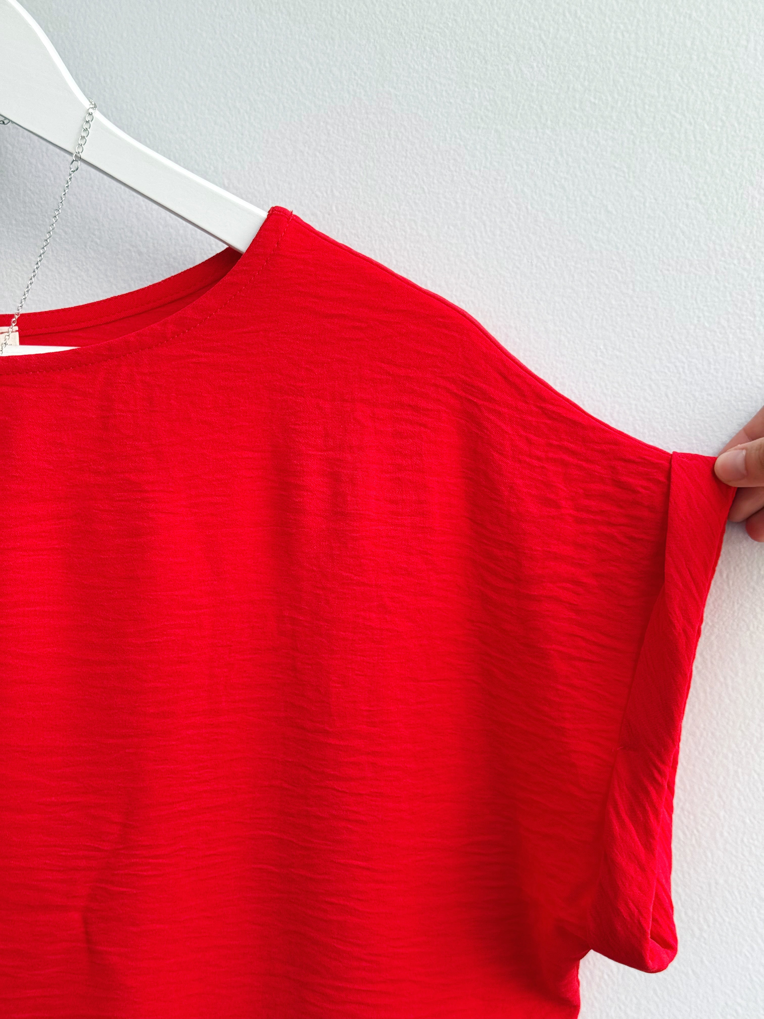 Amberly Top - TOMATO - willows clothing S/S SHIRT