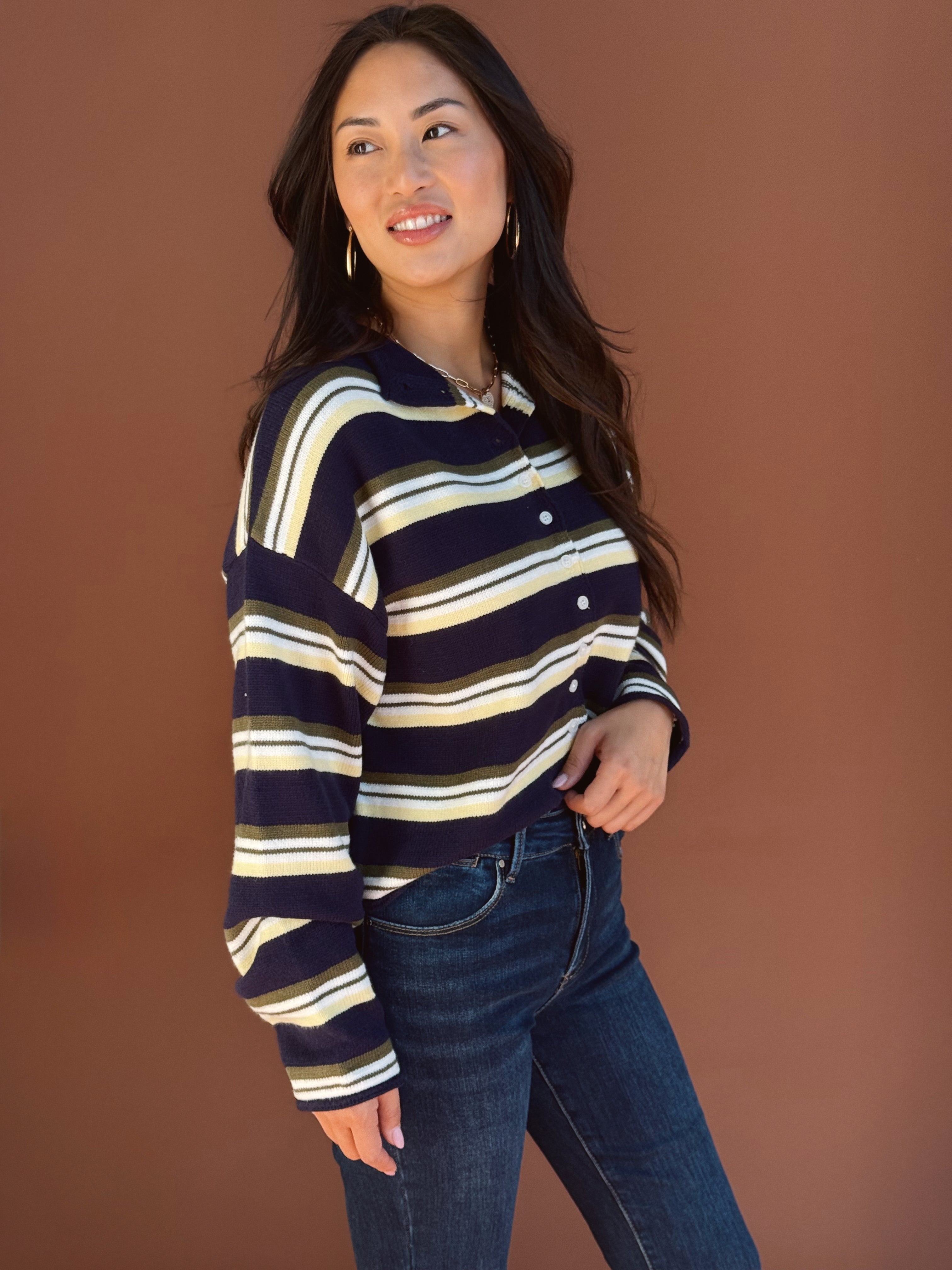 Anders Cardigan - NAVY - willows clothing Cardigan