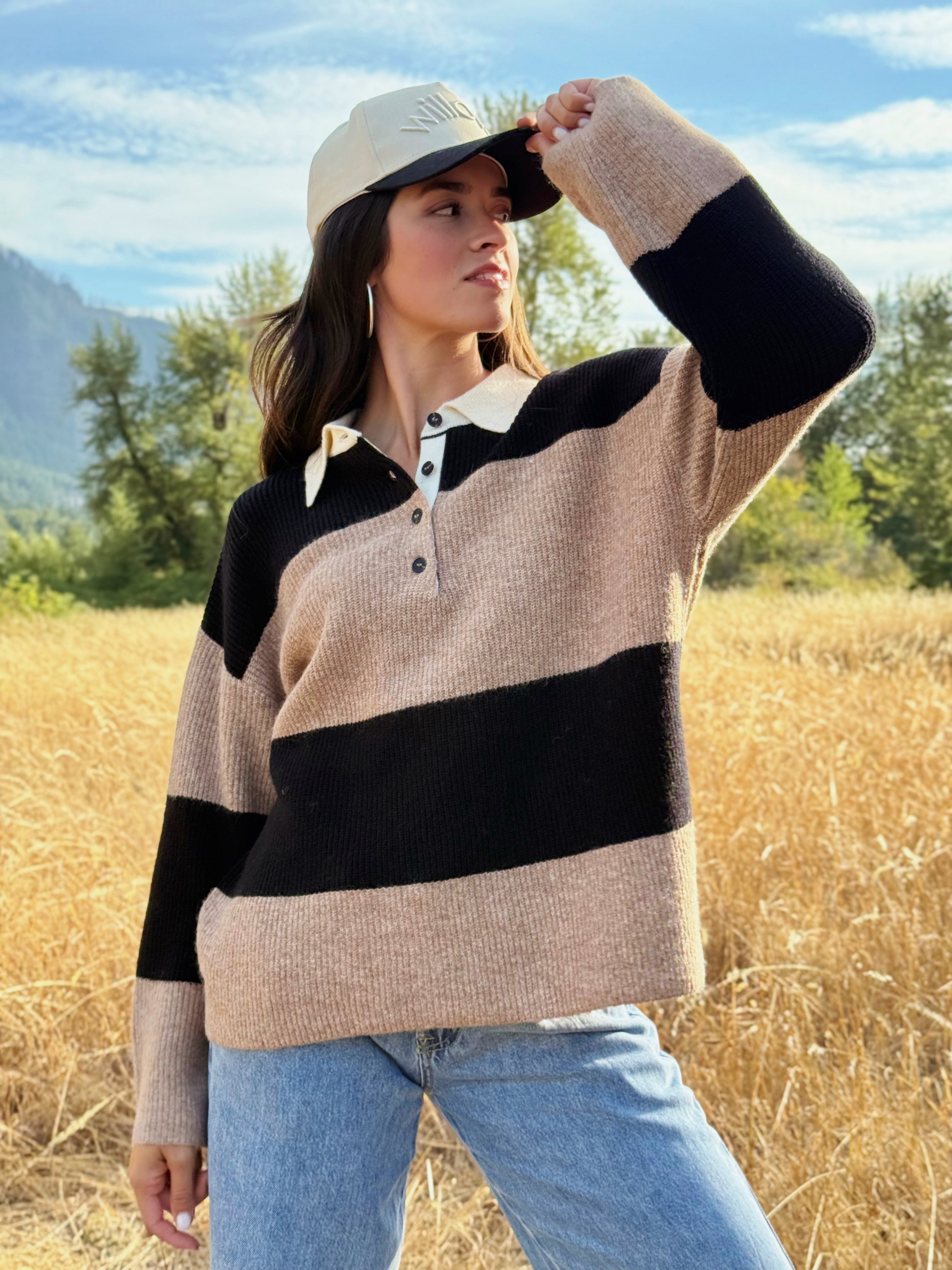 Andy Sweater - KHAKI - willows clothing SWEATER