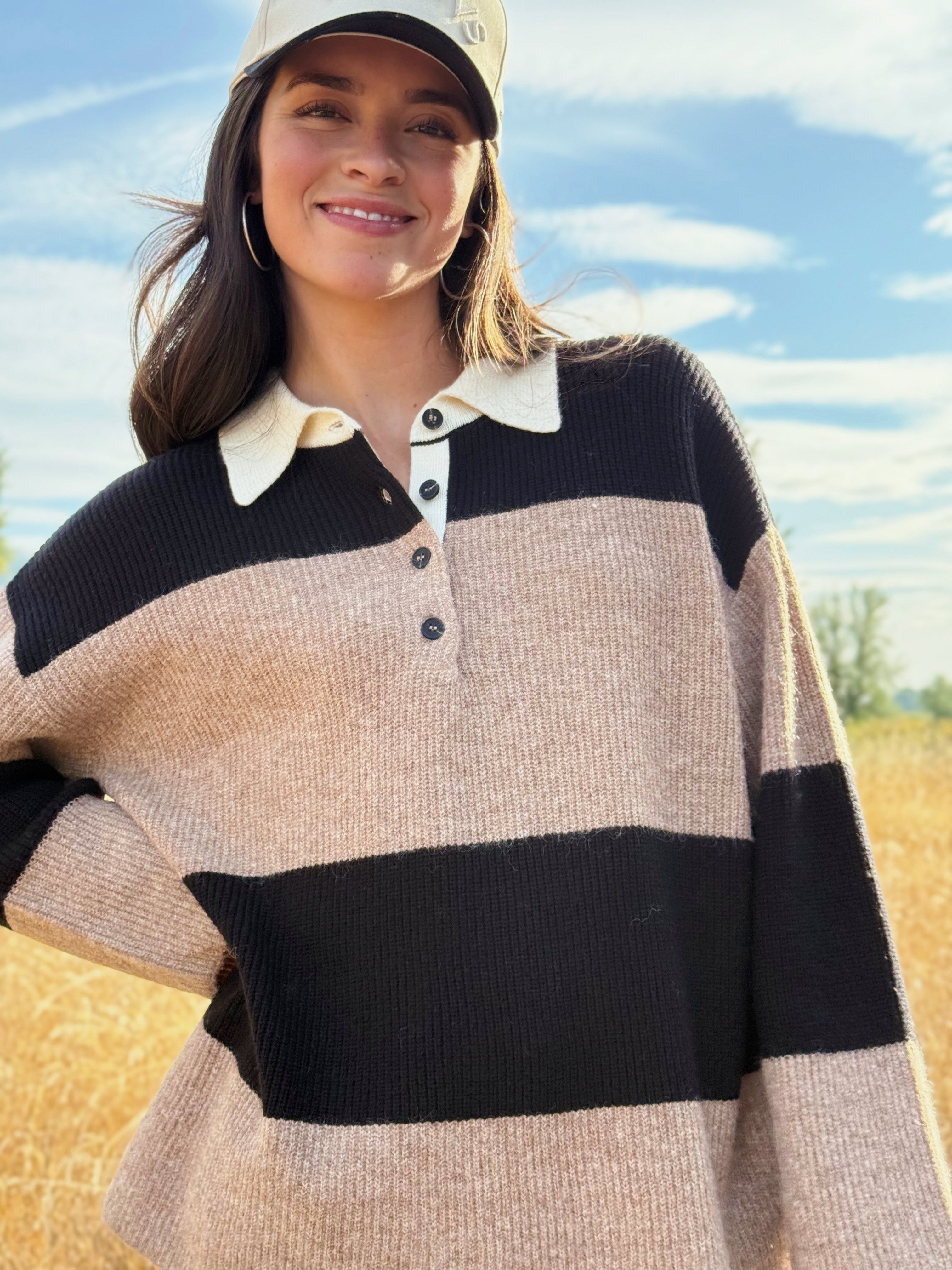 Andy Sweater - KHAKI - willows clothing SWEATER