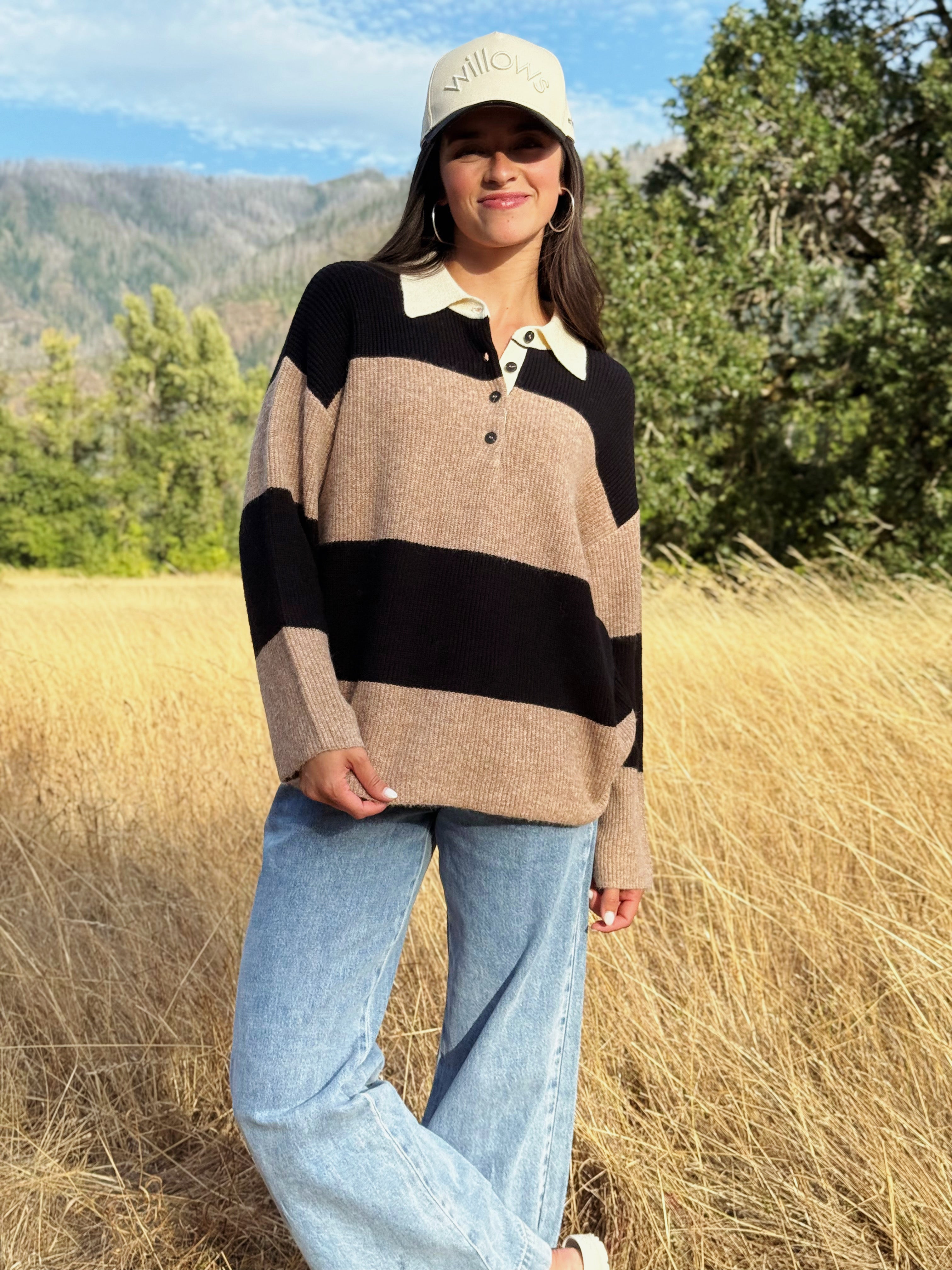 Andy Sweater - KHAKI - willows clothing SWEATER