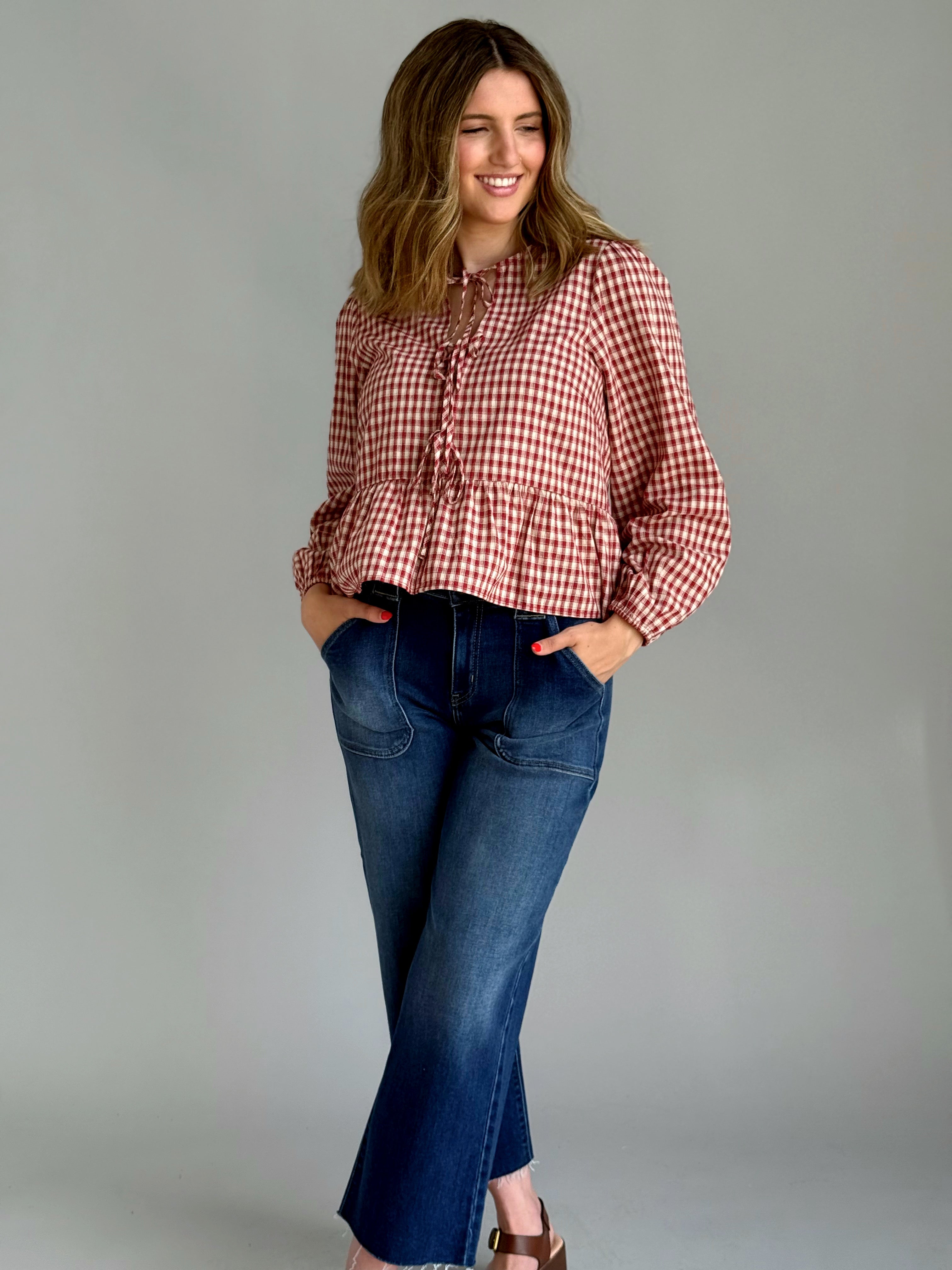Apple Orchard Blouse - CREAM/RED - willows clothing BLOUSE