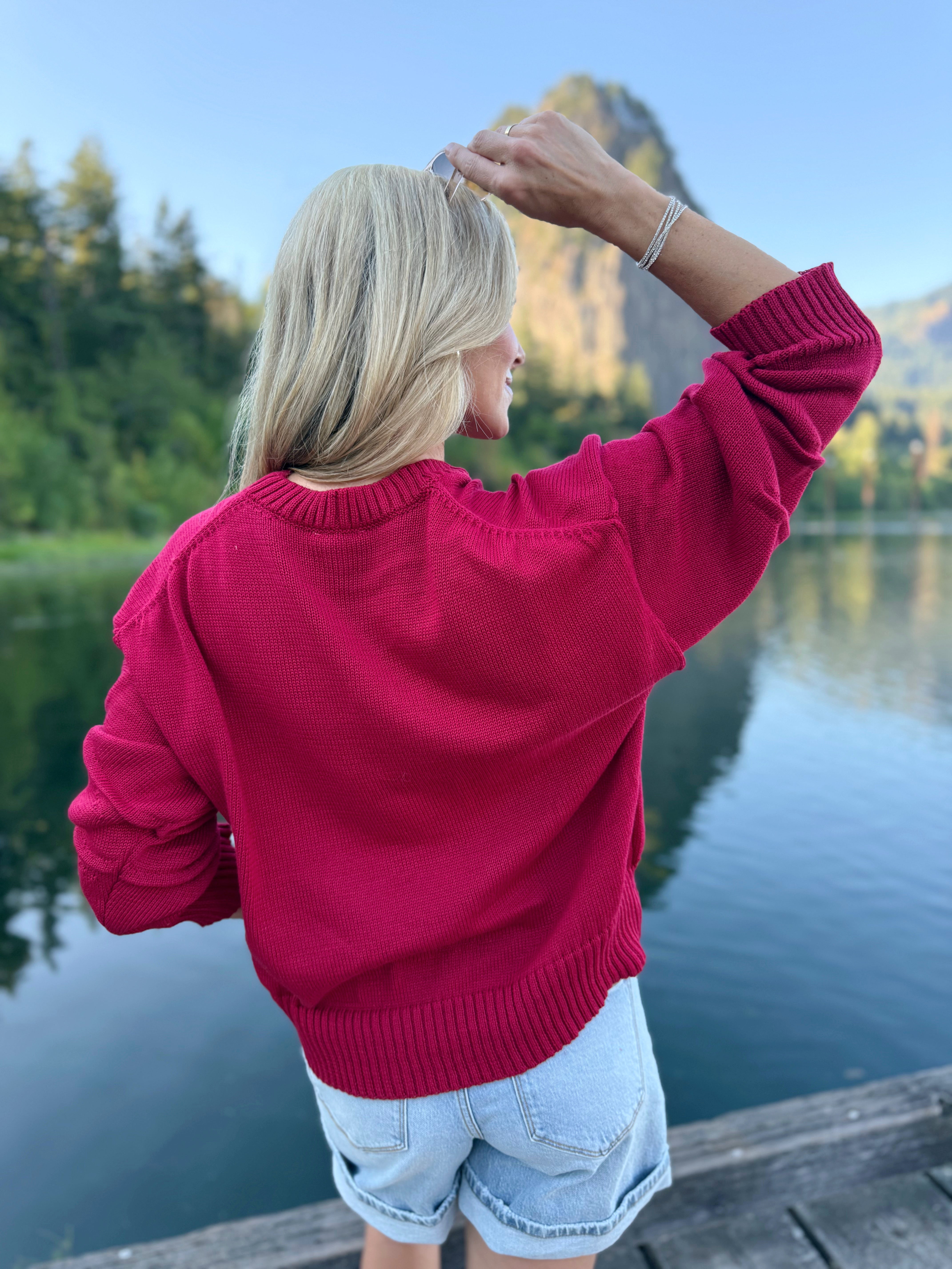 Apple Picking Sweater - RUBY - willows clothing L/S SHIRT