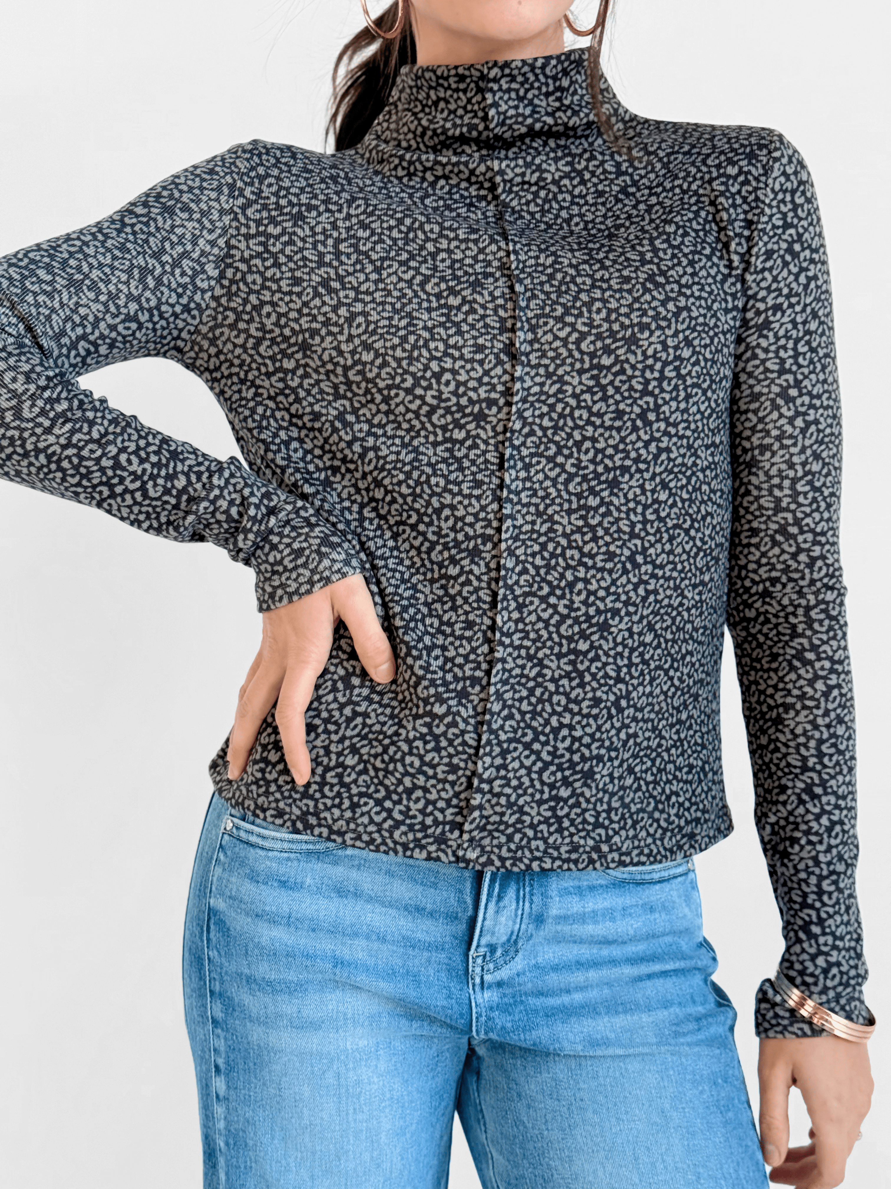 Arlette Top - GRAY - willows clothing L/S SHIRT