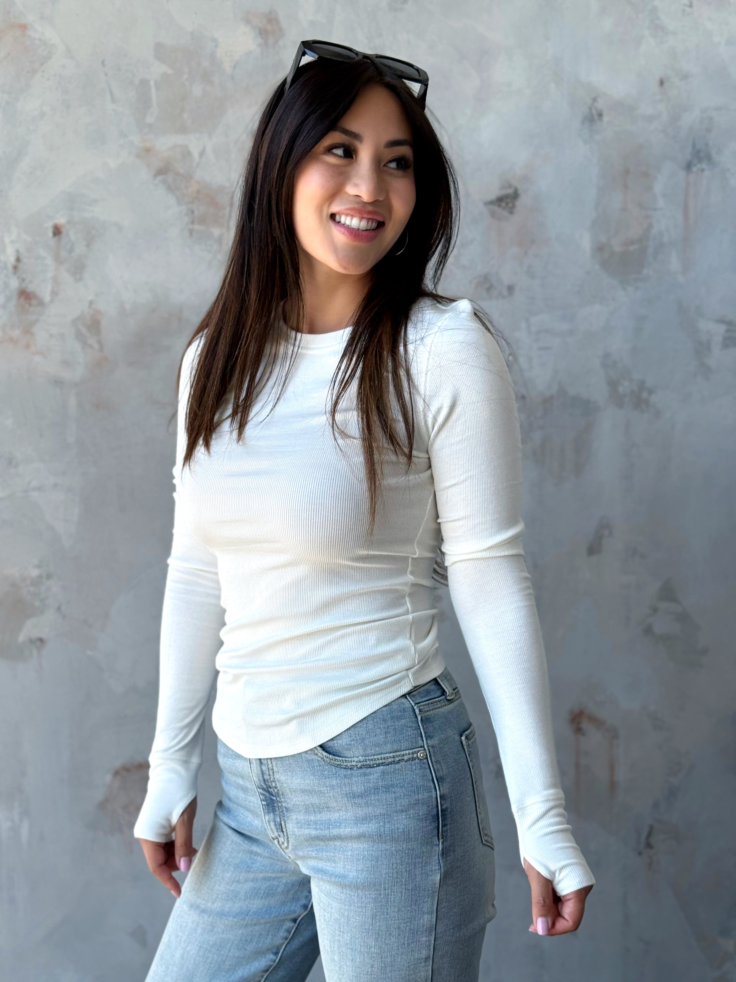Asher Top - IVORY - willows clothing L/S SHIRT