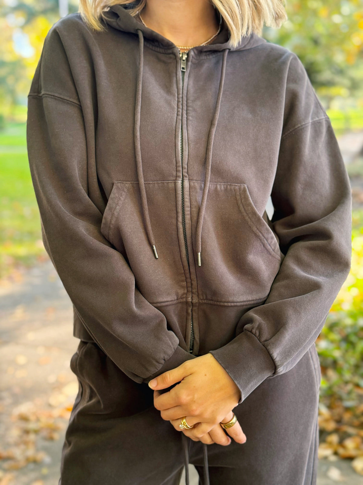 Ashlie Hoodie - ESPRESSO - willows clothing SWEATSHIRT