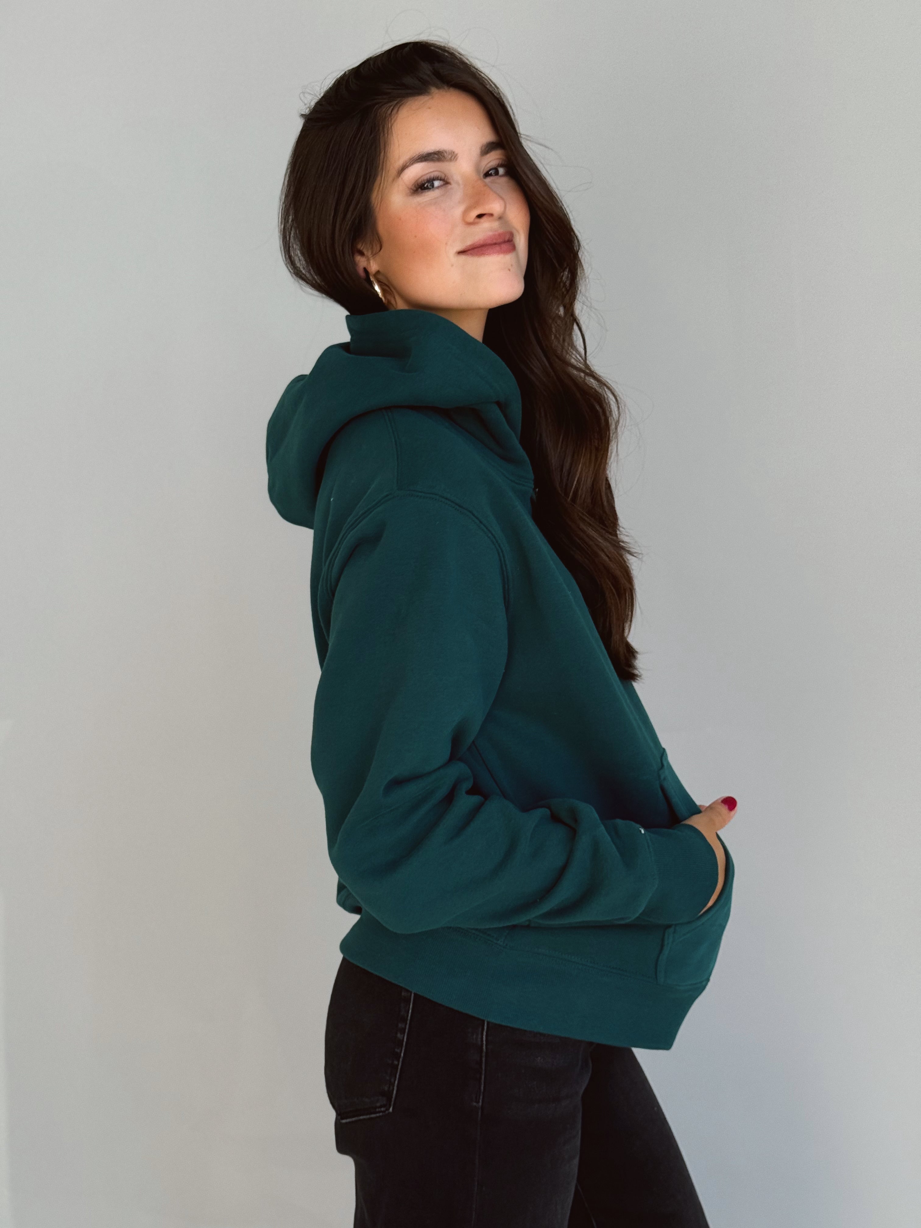 Ashton Sweatshirt - DEEP GREEN - willows clothing SWEATSHIRT
