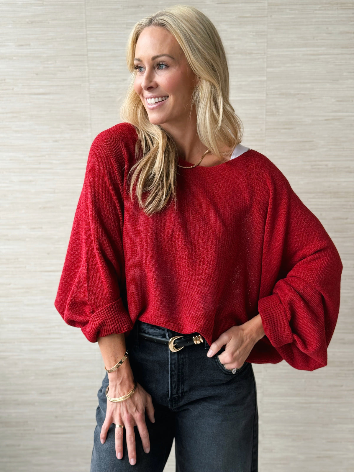 Autumn Muse Sweater - ROSE WINE - willows clothing SWEATER