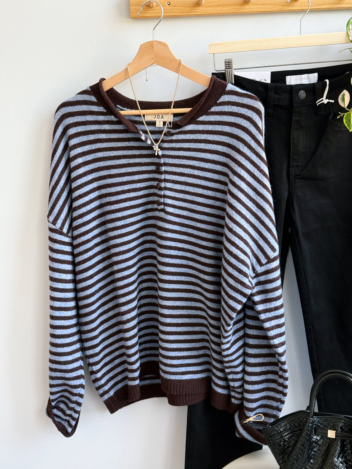 Autumn Stroll Sweater - CHOCOLATE BROWN - willows clothing SWEATER
