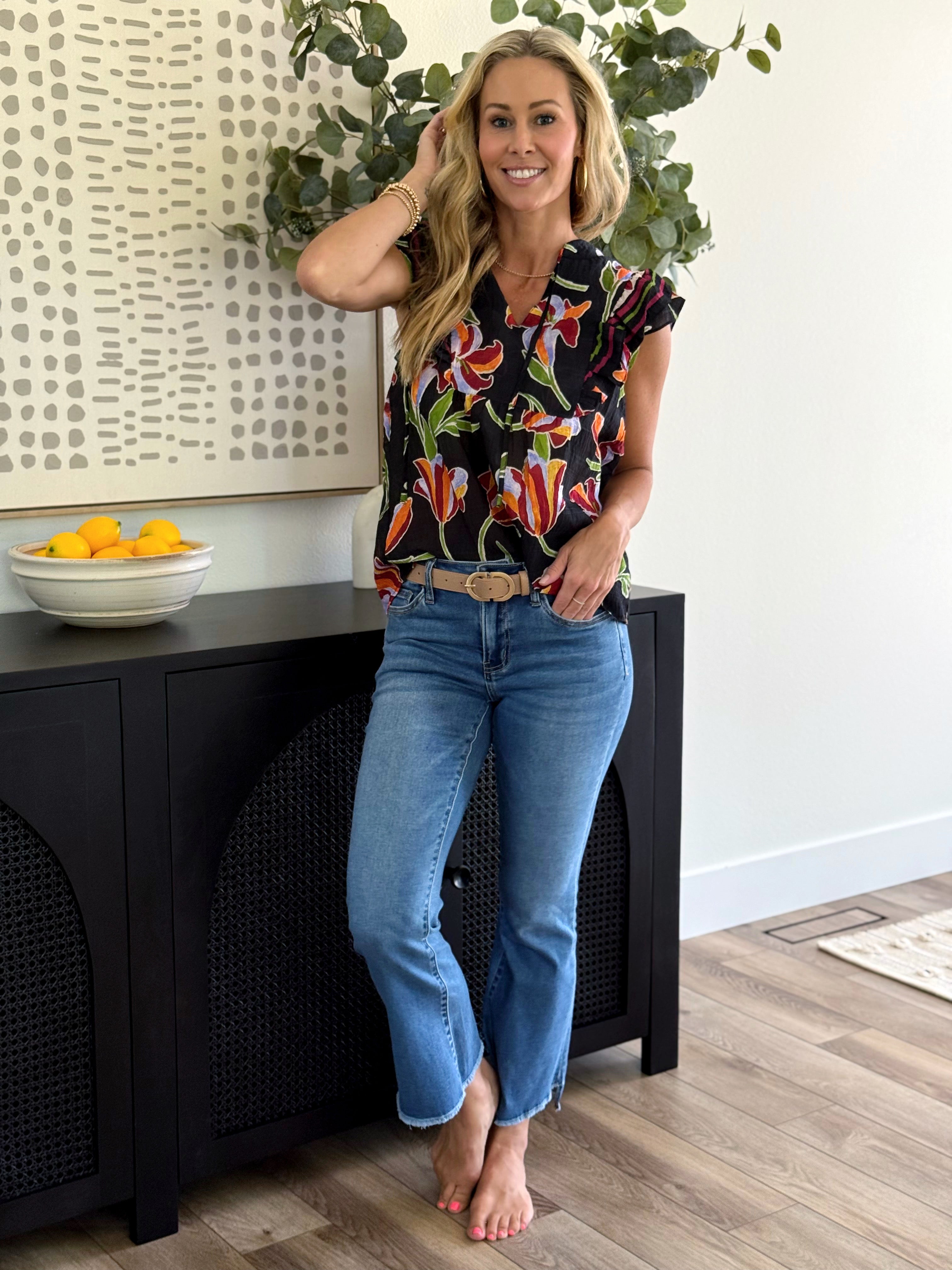 Avalon Blouse - BLACK - willows clothing BLOUSE