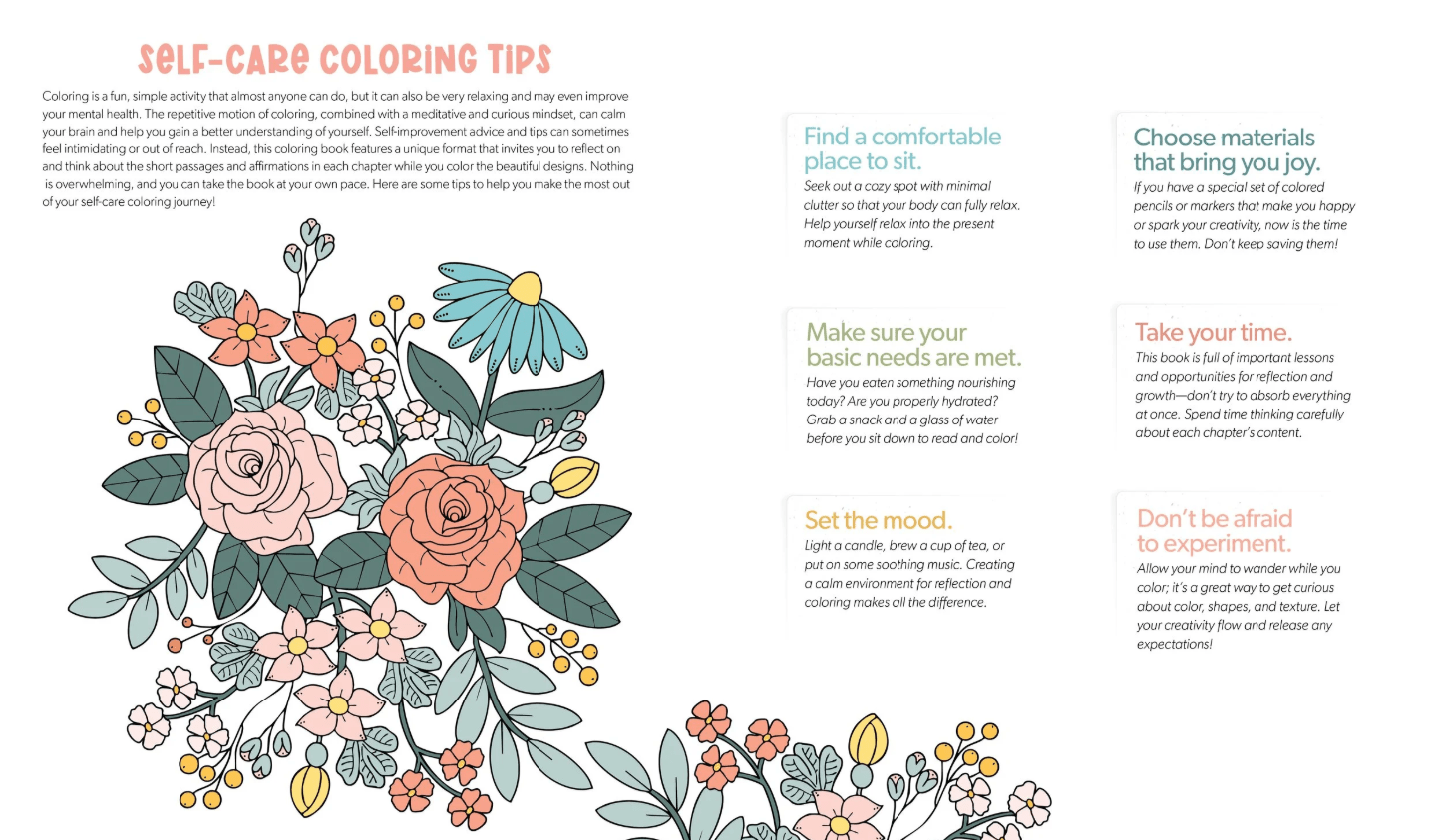 Awesomely Authentic Self - Care Coloring Book - willows clothing NOTEBOOKS