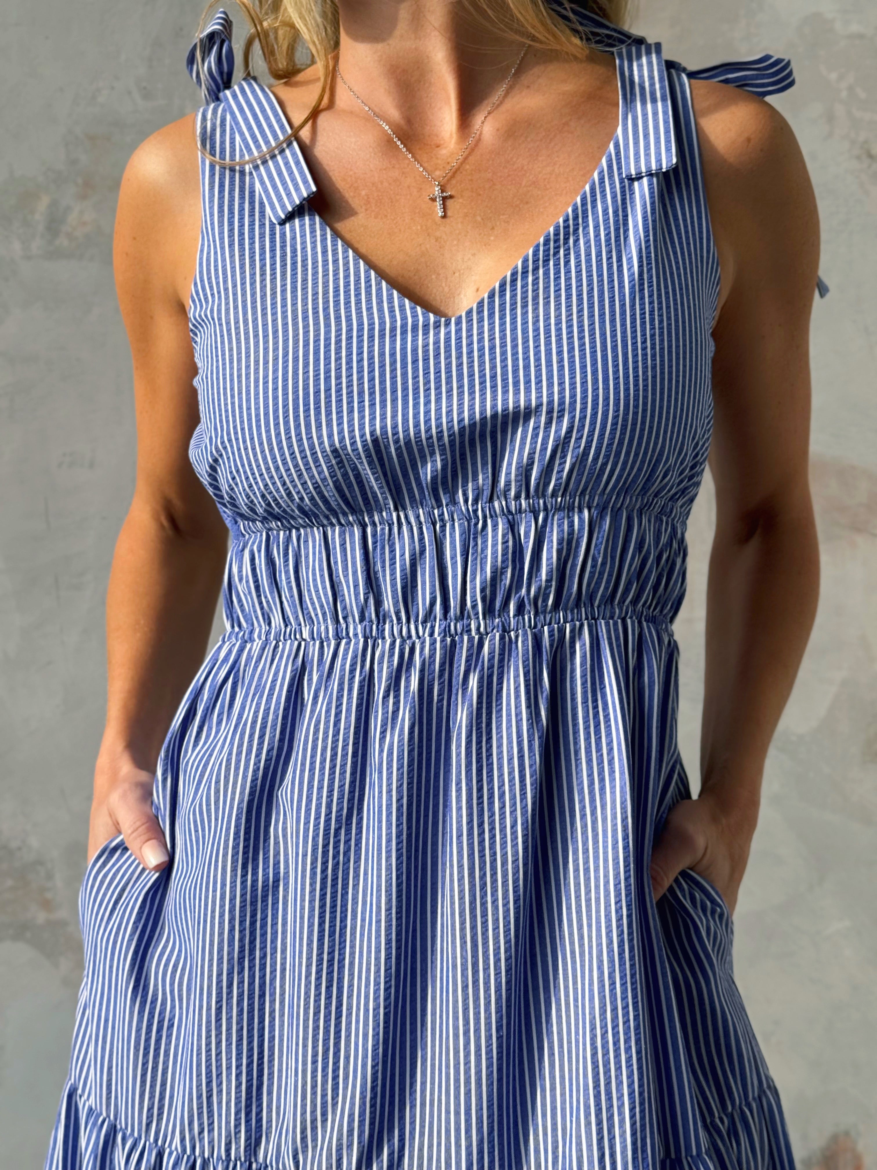 Azure Dress - BLUE - willows clothing MIDI DRESS