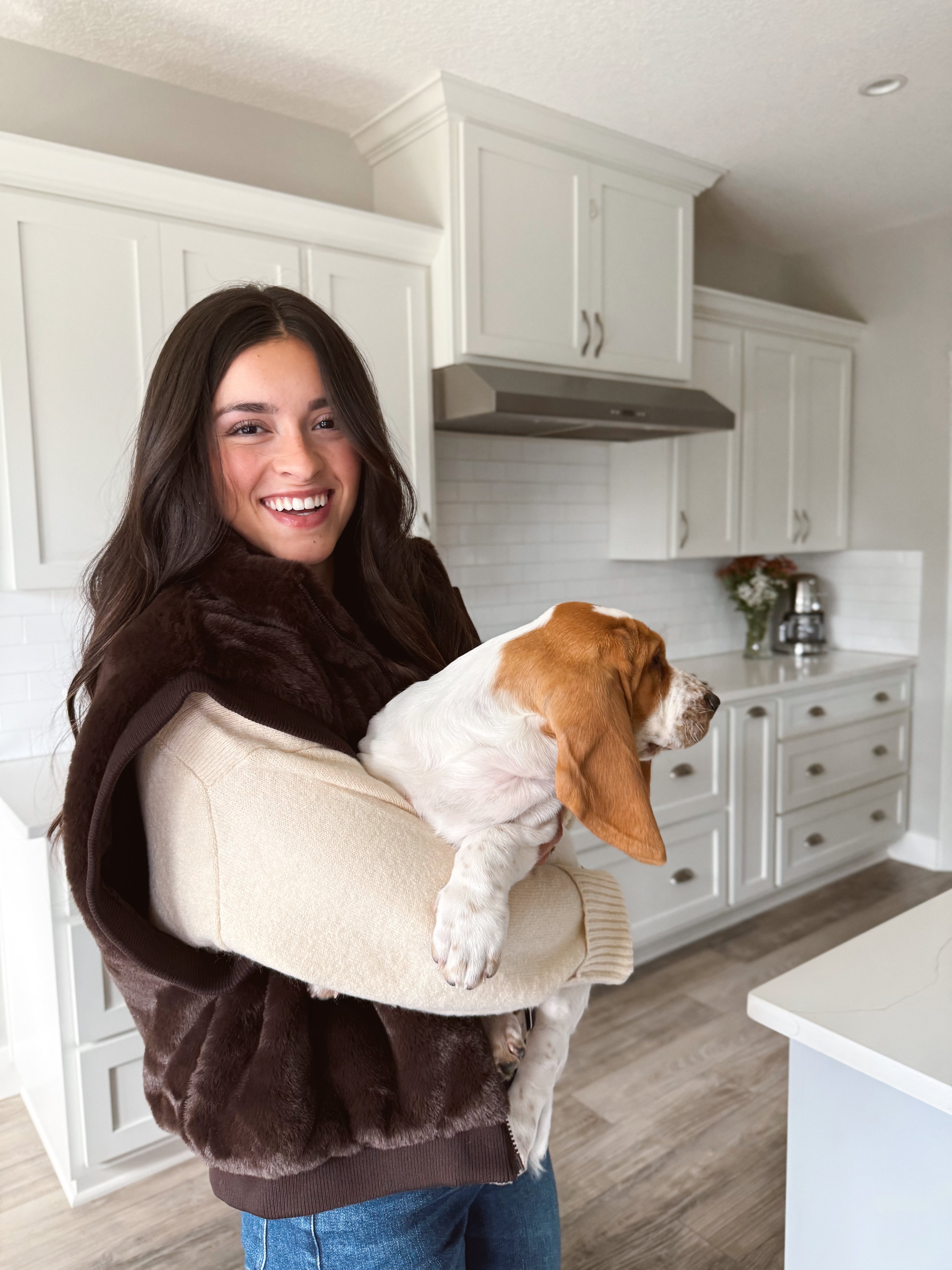 Becky Faux Fur Vest - BROWN - willows clothing VEST