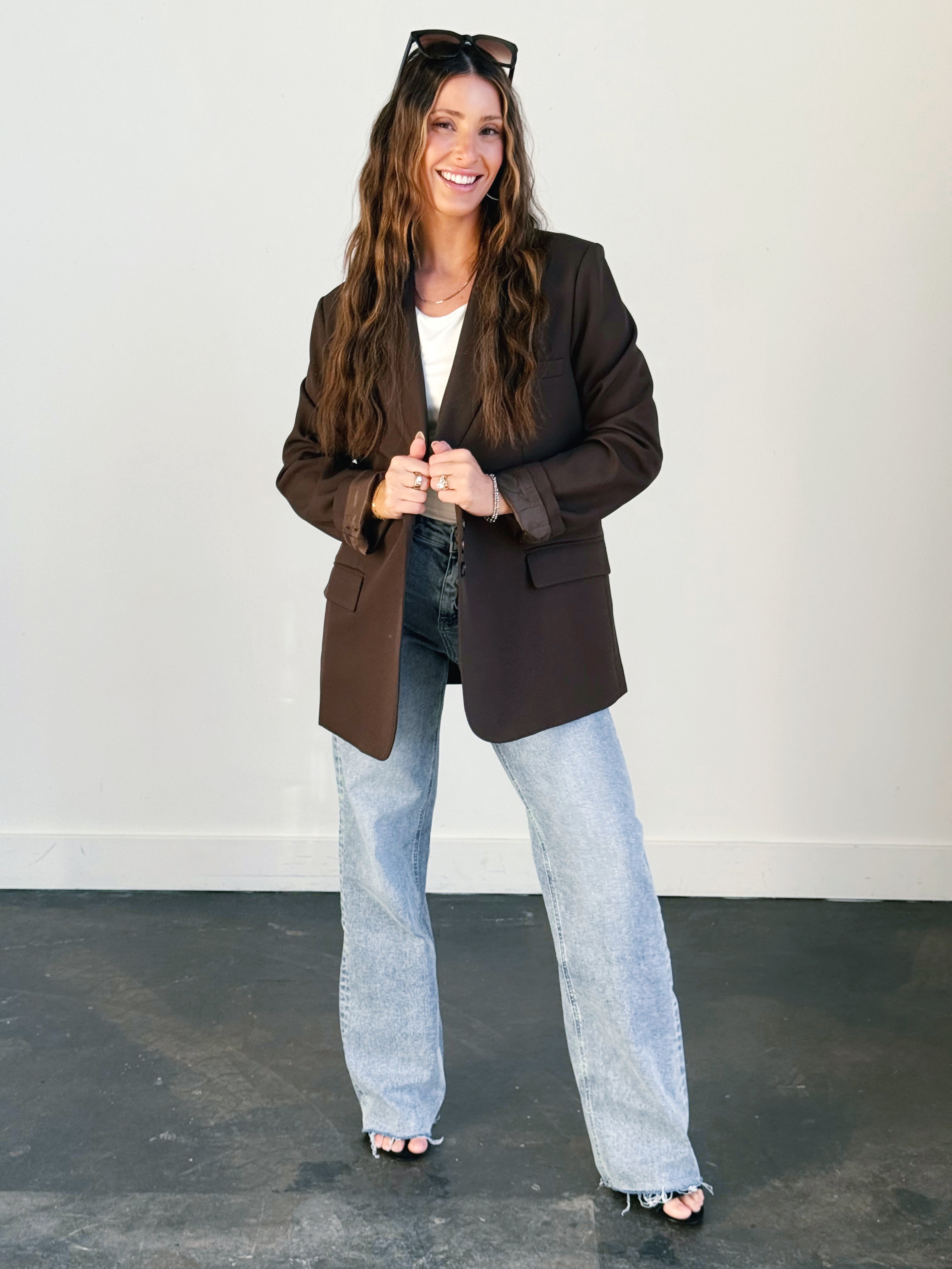 Belmont Blazer - BROWN - willows clothing BLAZER