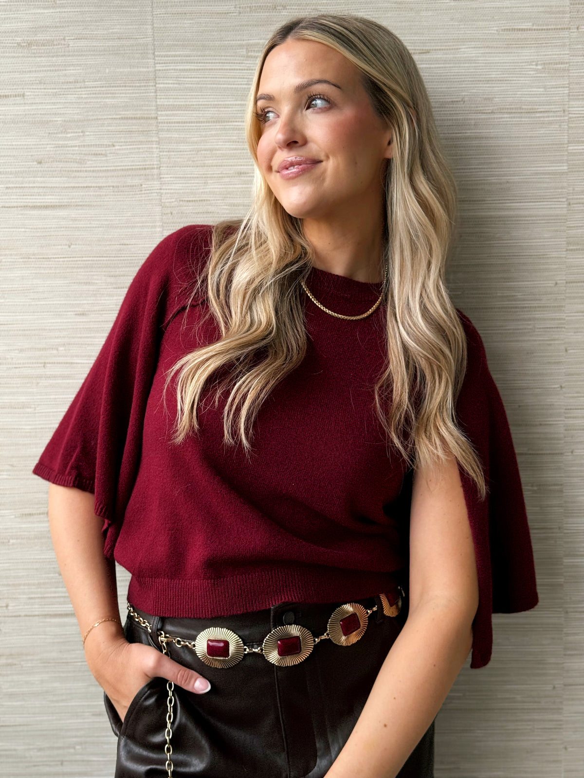 Betsy Blouse - BURGUNDY - willows clothing BLOUSE