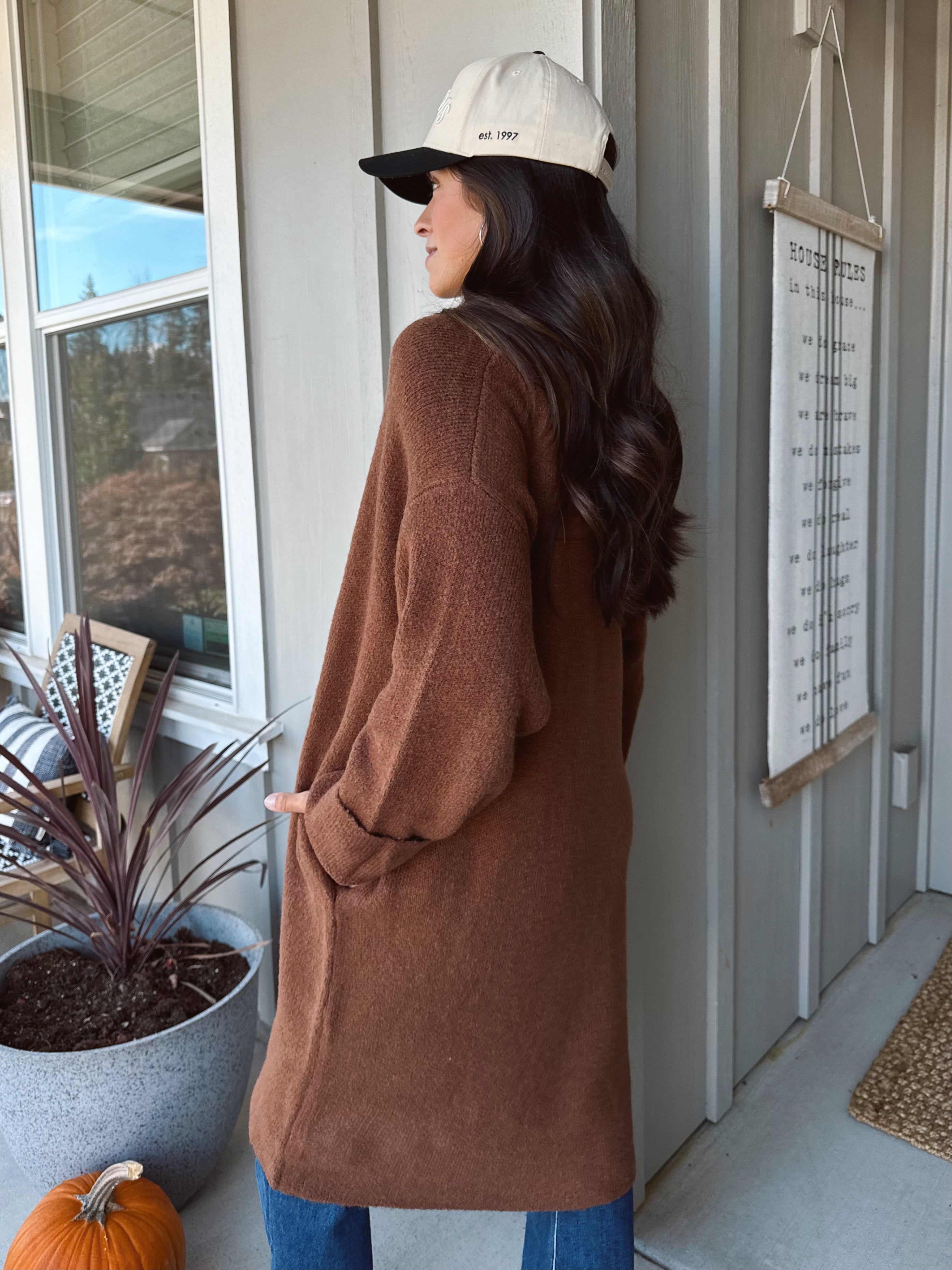 Betty June Cardigan - CHESTNUT - willows clothing Cardigan