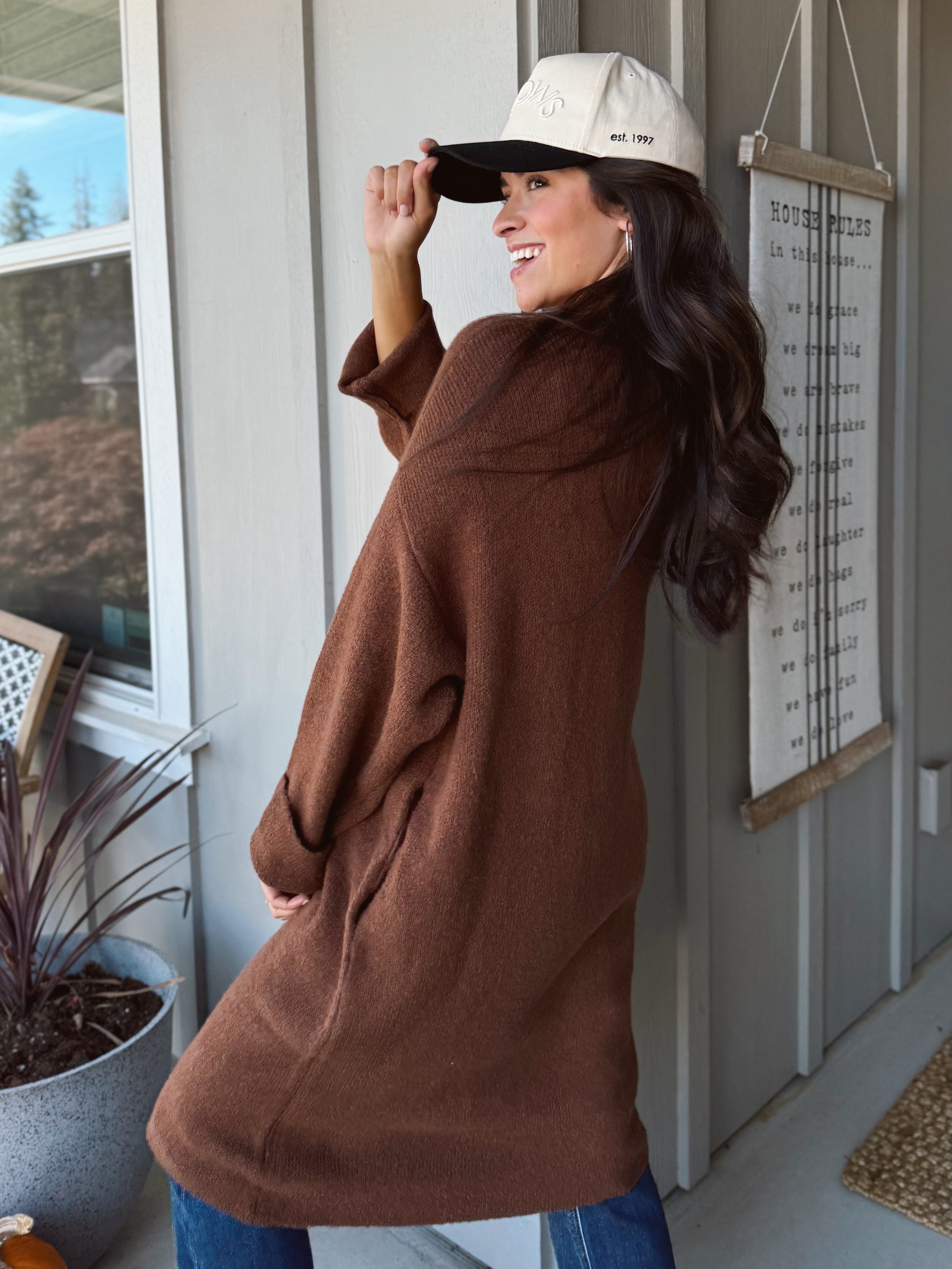Betty June Cardigan - CHESTNUT - willows clothing Cardigan