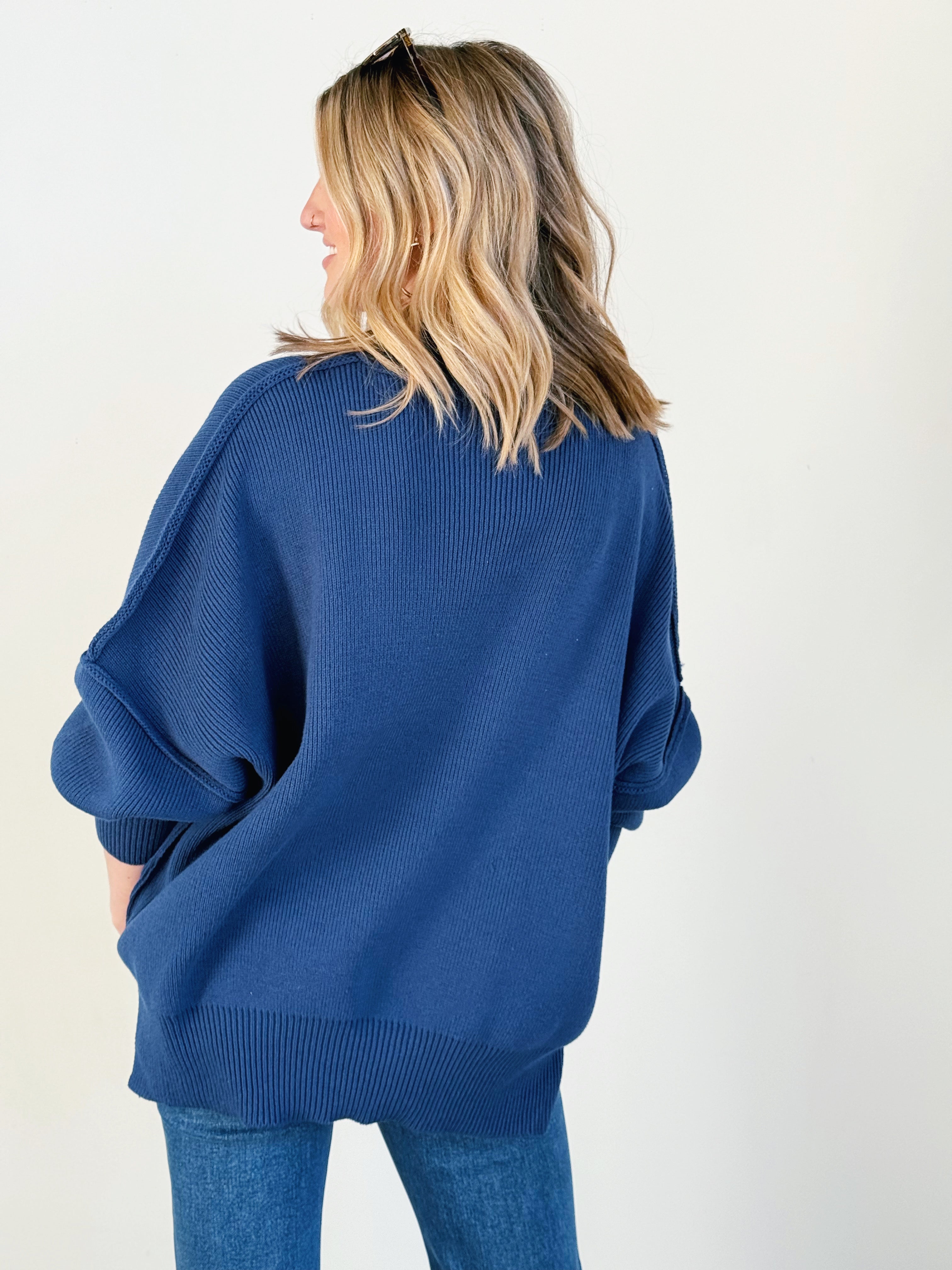 Blaire Sweater - LIGHT NAVY - willows clothing SWEATER