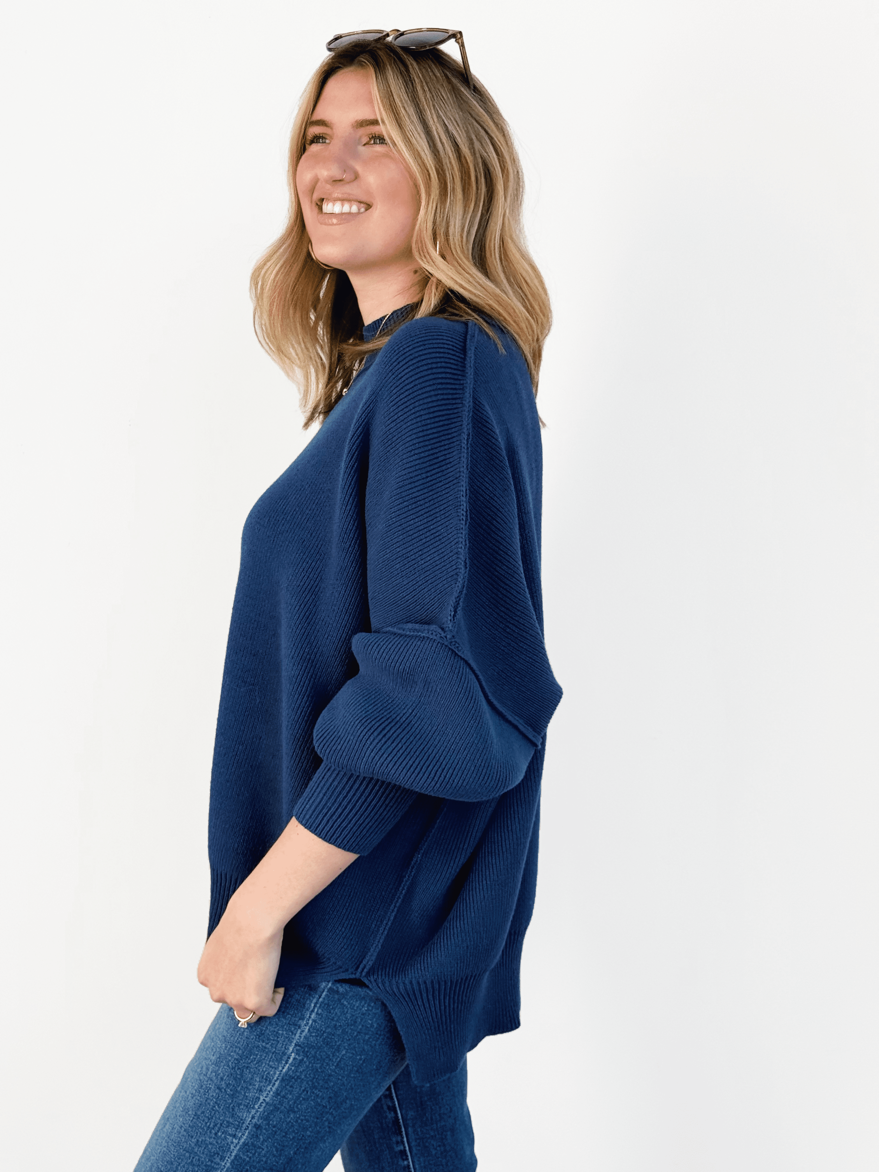 Blaire Sweater - LIGHT NAVY - willows clothing SWEATER