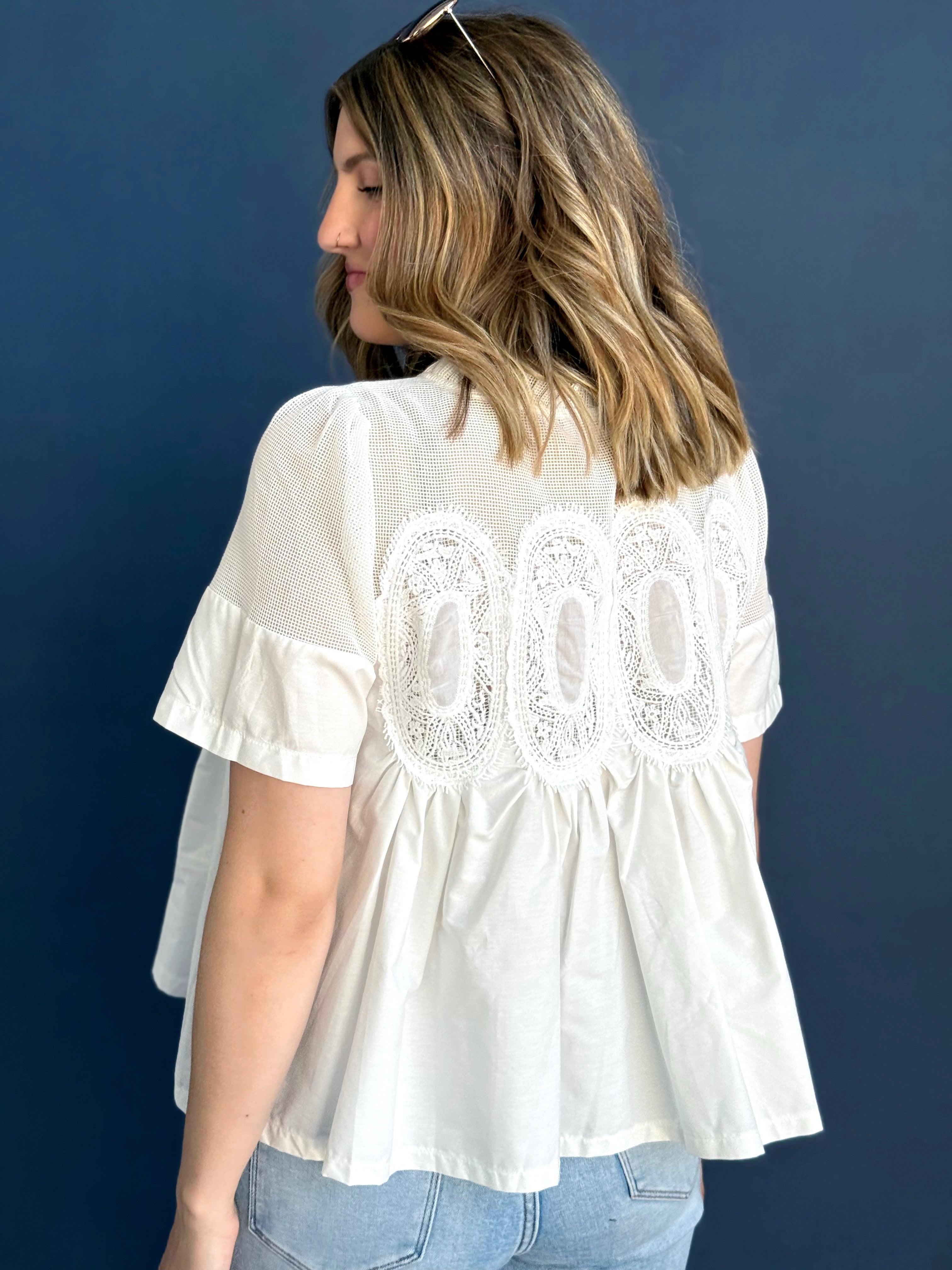 Blythe Blouse - WHITE - willows clothing BLOUSE