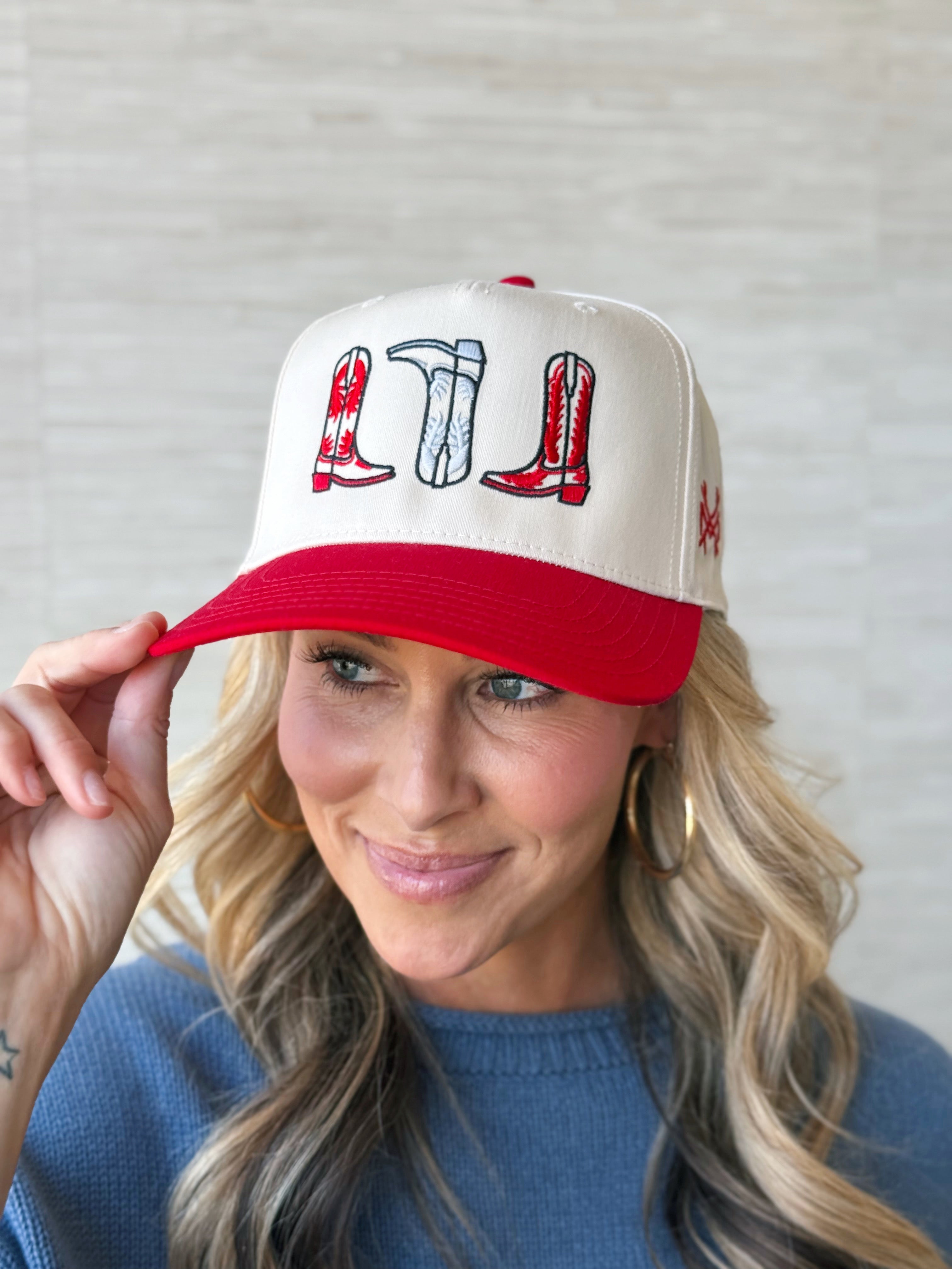 Boots Trucker Hat - willows clothing HAT