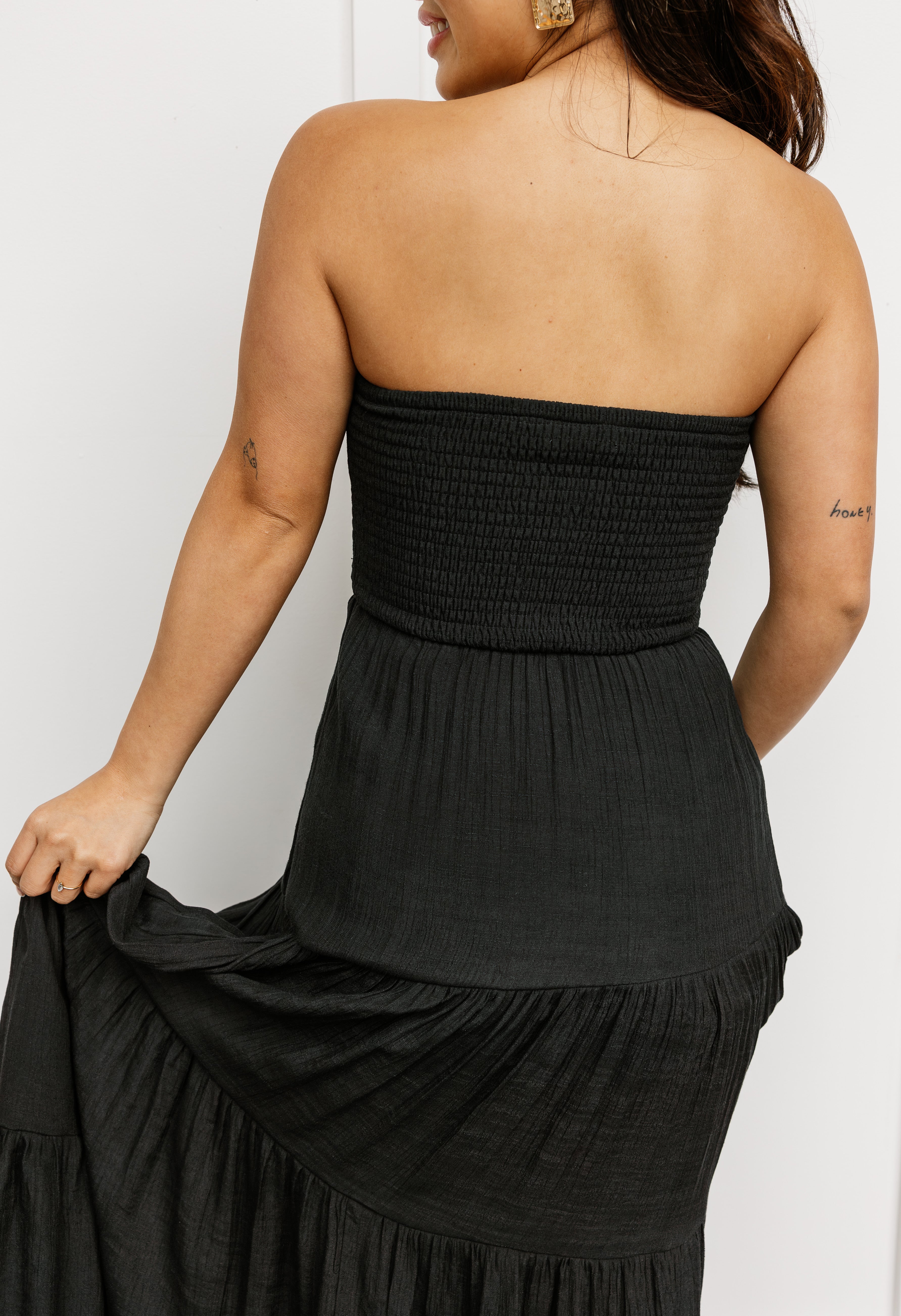 Bossa Nova Dress - BLACK - willows clothing Long Dress