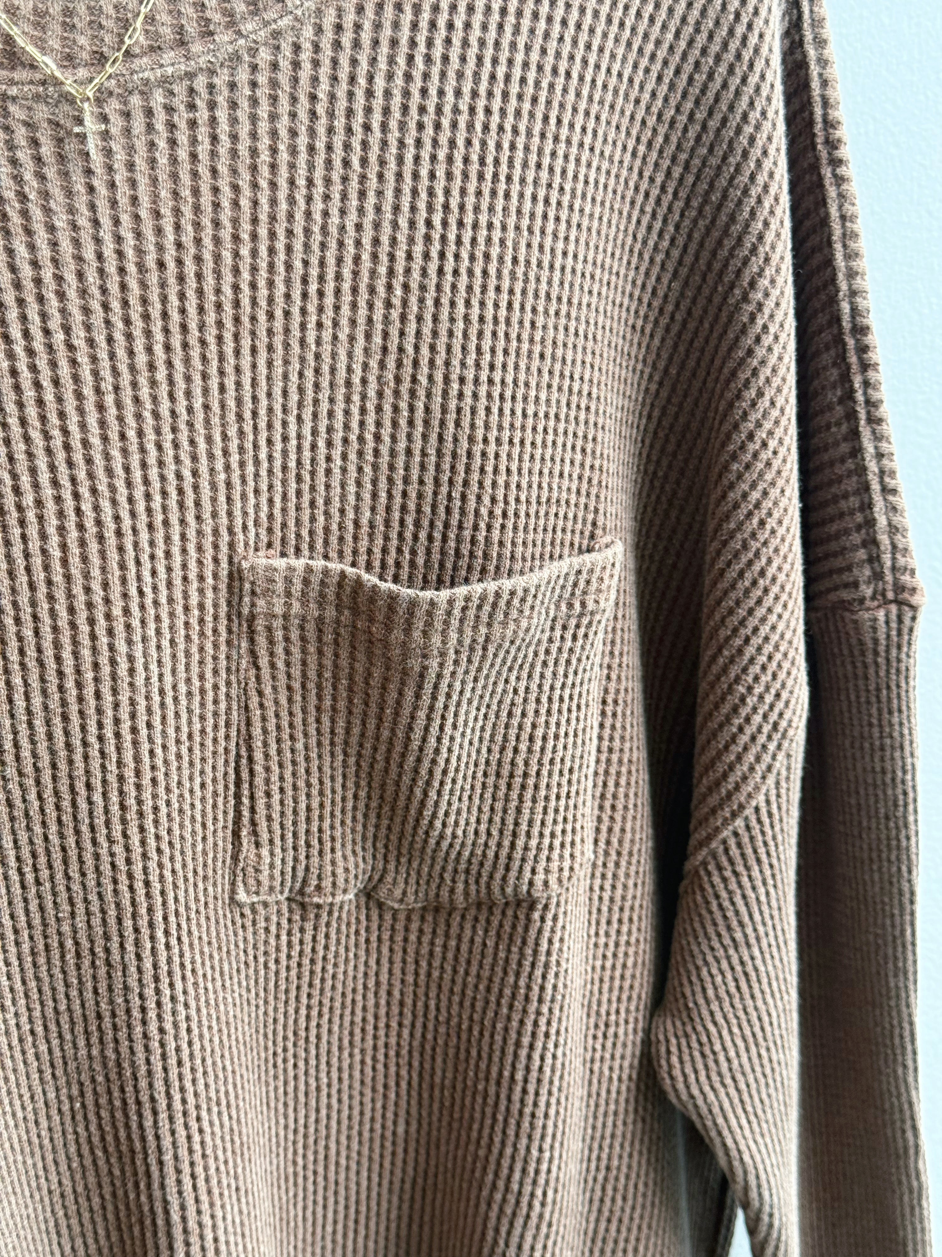 Cabin Weather Long Sleeve - DARK BROWN - willows clothing L/S SHIRT